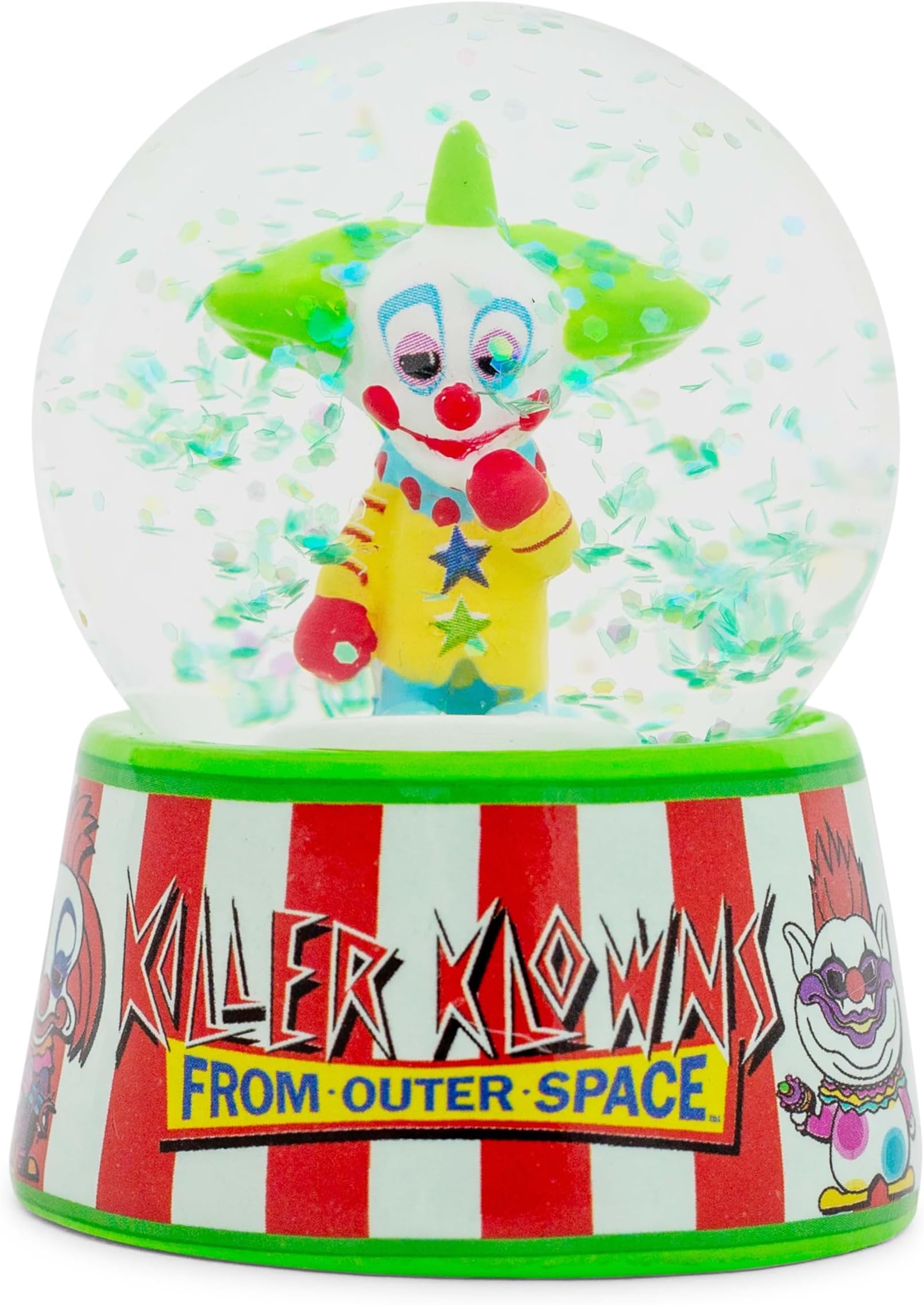 Killer Klowns from Outer Space Shorty Mini Snow Globe with Swirling Glitter Display | Horror Movie Collectible Keepsake | 3 Inches Tall