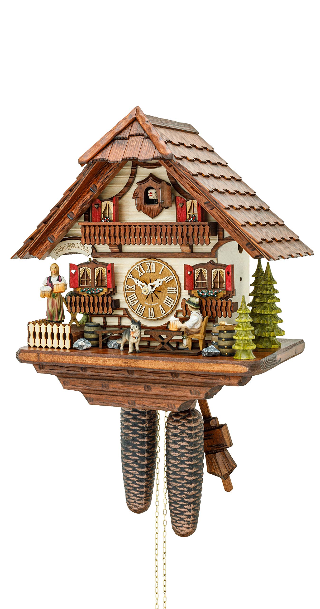 Kammerer Uhren HekasKammerer Uhren Hekas Cuckoo Clock Black Forest House with Moving Beer Drinker KA 869 EX