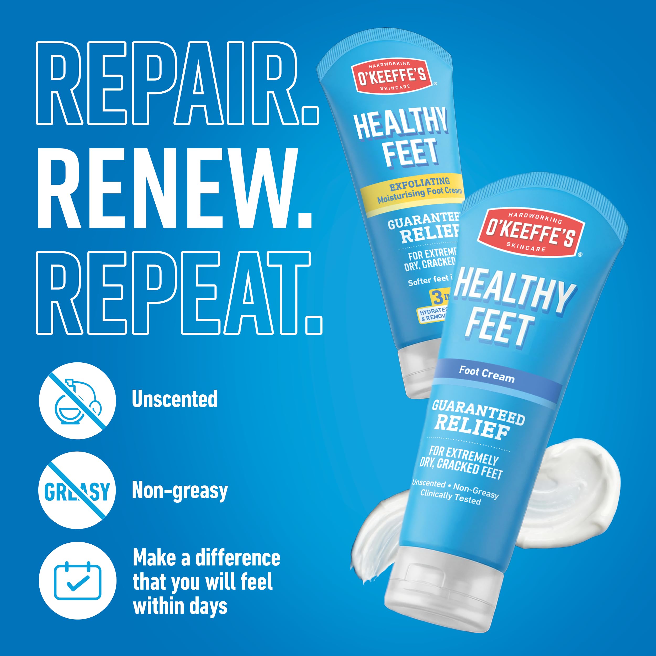 O'Keeffe's Healthy Feet Lot de 5 exfoliants pour pieds 85 g