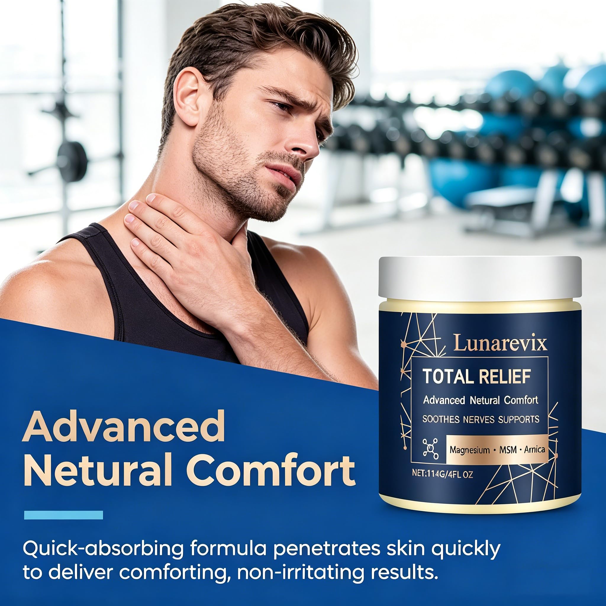 Magnesium Cream for Pain Relief & Sleep, Total Relief Formula Infused with MSM & Arnica, Non‑Greasy Gentle Relaxing Night Body Moisturizer, Soothes Muscles & Joints for Daily Comfort, 4 fl oz — Amazon image 3