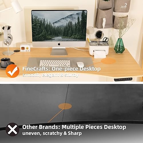 Miniatura 12 de Escritorio eléctrico de pie de 55 x 28 pulgadas, altura de doble motor ajustable, estilo moderno, negro mate, rectangular, 55 pulgadas de largo x 28