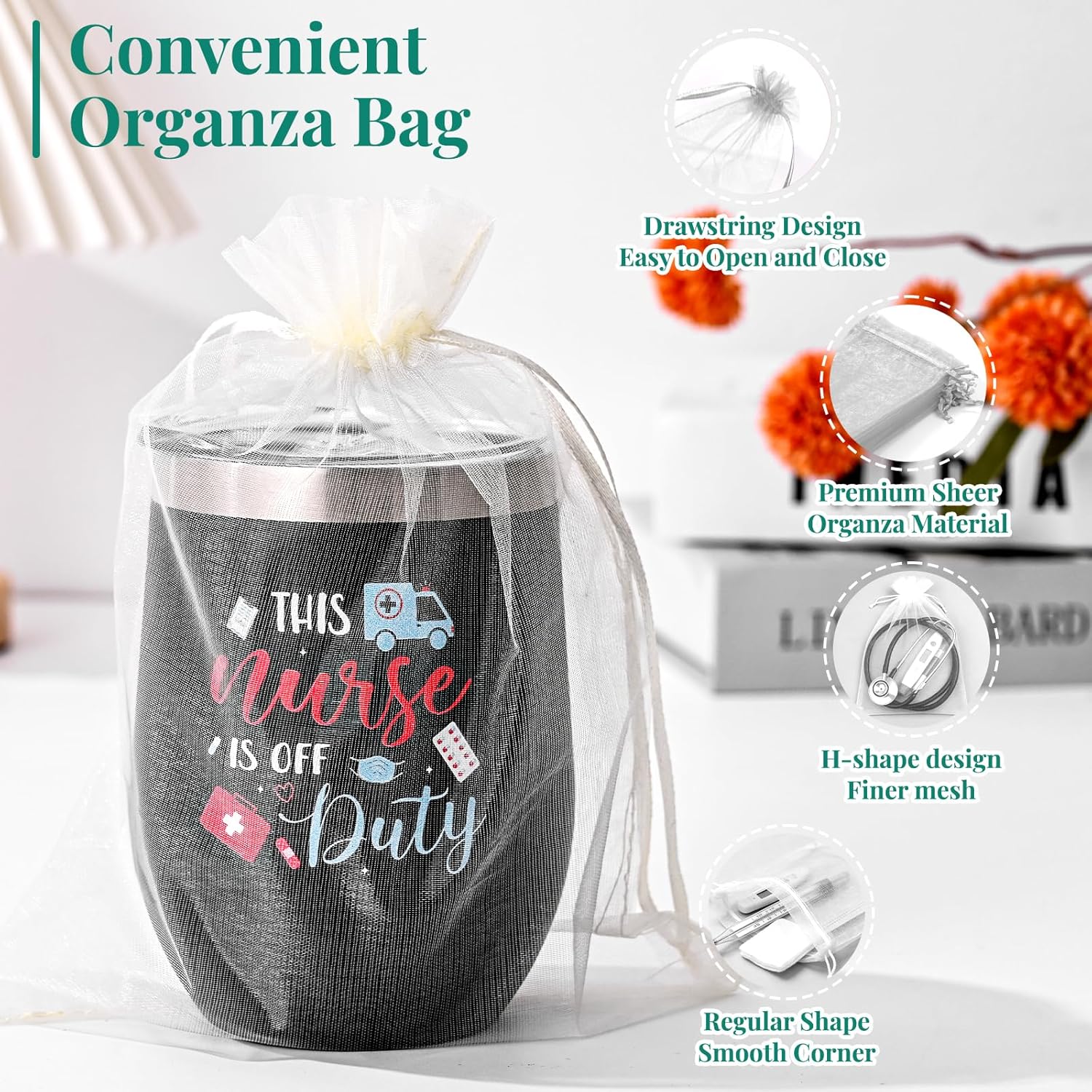 Lifecapido 30Pcs Nurses Week Gifts Bulk 2026, 12oz Nursing Wine Tumblers, Badge Clips, Ballpoint Pens, Bracelets, Gift Bags, Nurse Appreciation Gifts for Nurses Nursing Students(Black)