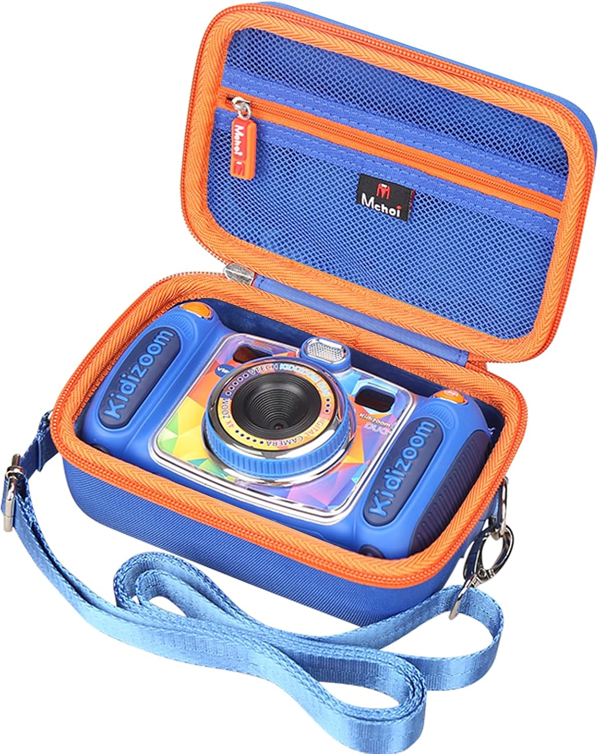 Mchoi Hard Case Suitable for VTech Kidizoom Duo/Duo DX/Duo Deluxe/Twist/Pix/Pix Plus Selfie Camera, Waterproof Shockproof Kids Camera Carrying Protective Case, Blue
