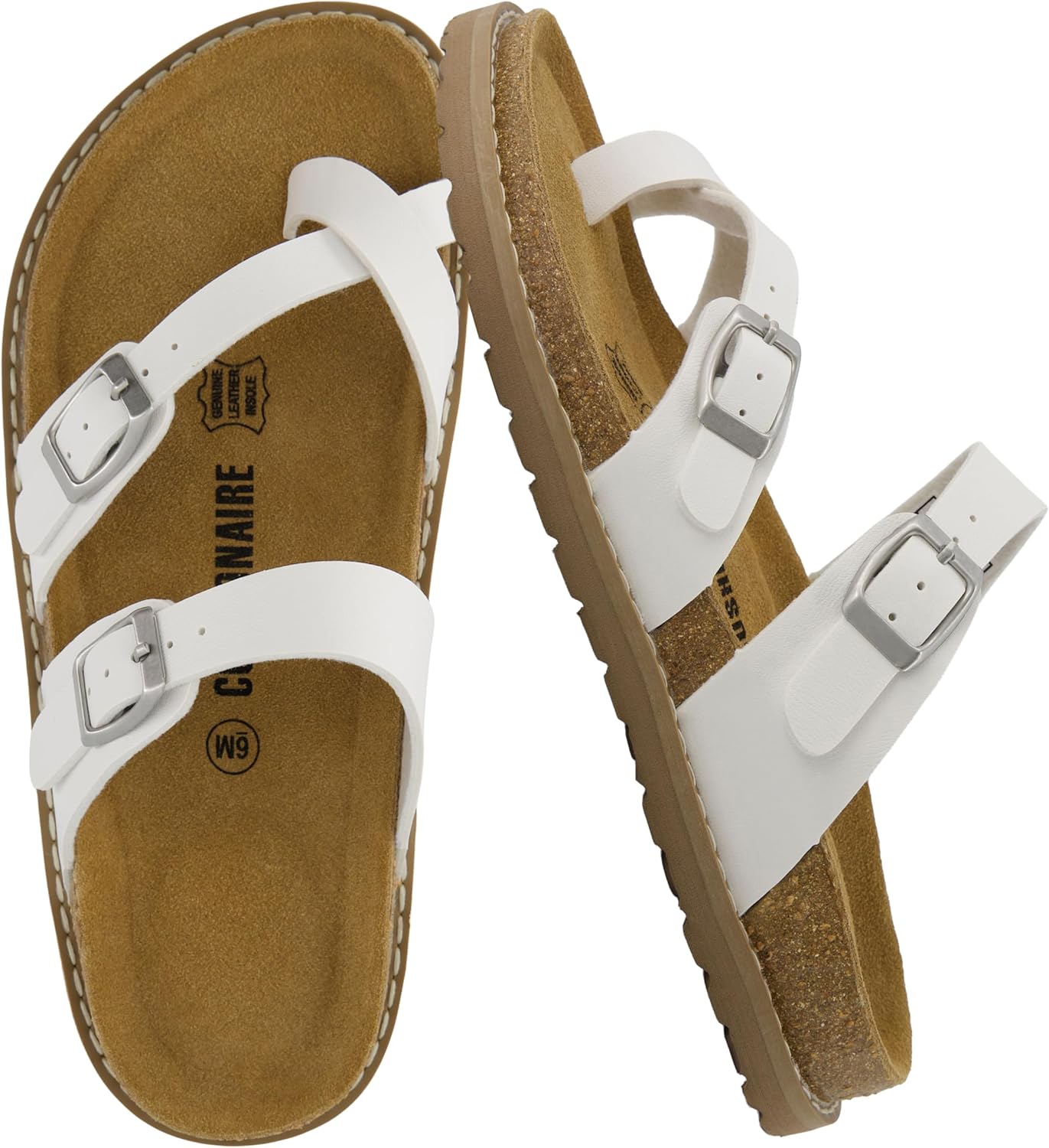 CUSHIONAIRE Women Summer Sandals - Comfortable Cork Footbed