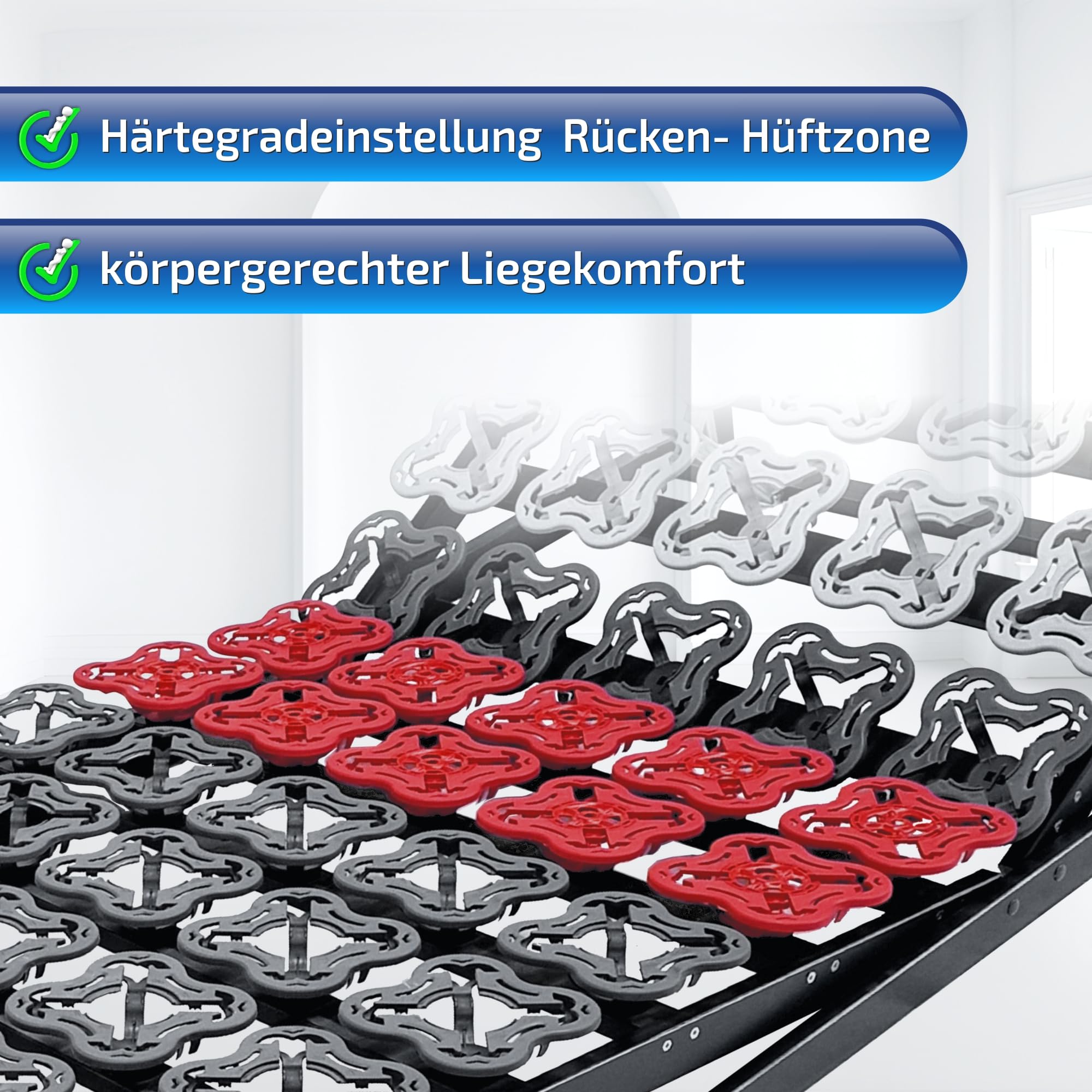 Matratzen Perfekt Tellerlattenrost 90x200cm 12,5cm Hoch Verstellbar