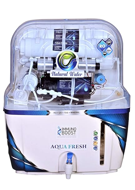 Water Solution fresh Swift Prism 15 L RO + UV + UF + TDS Controller Electrical borewell Water Purifier (White+Blue)