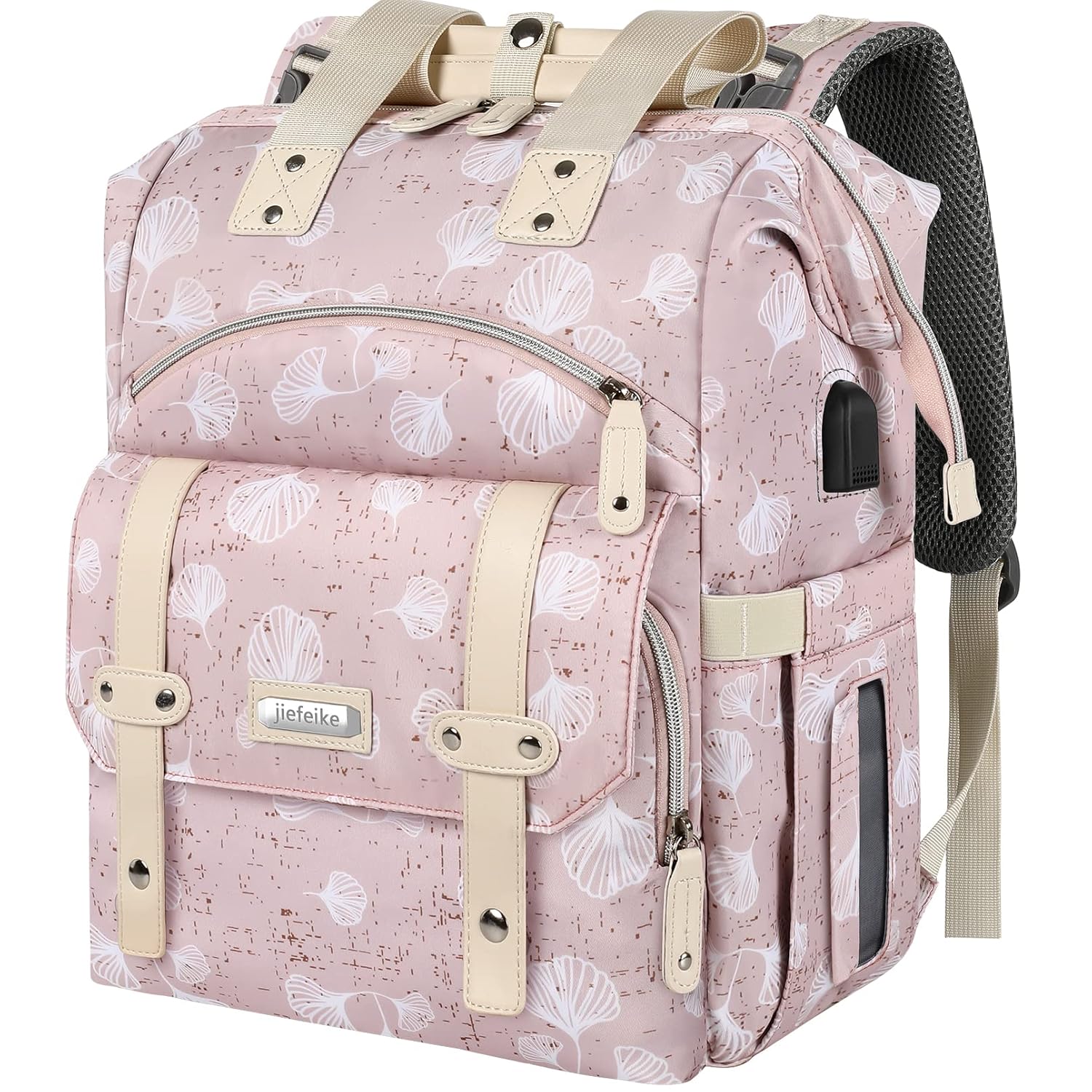 Jiefeike Girls Diaper Bag Backpack,Pink Baby Bags Gift for
