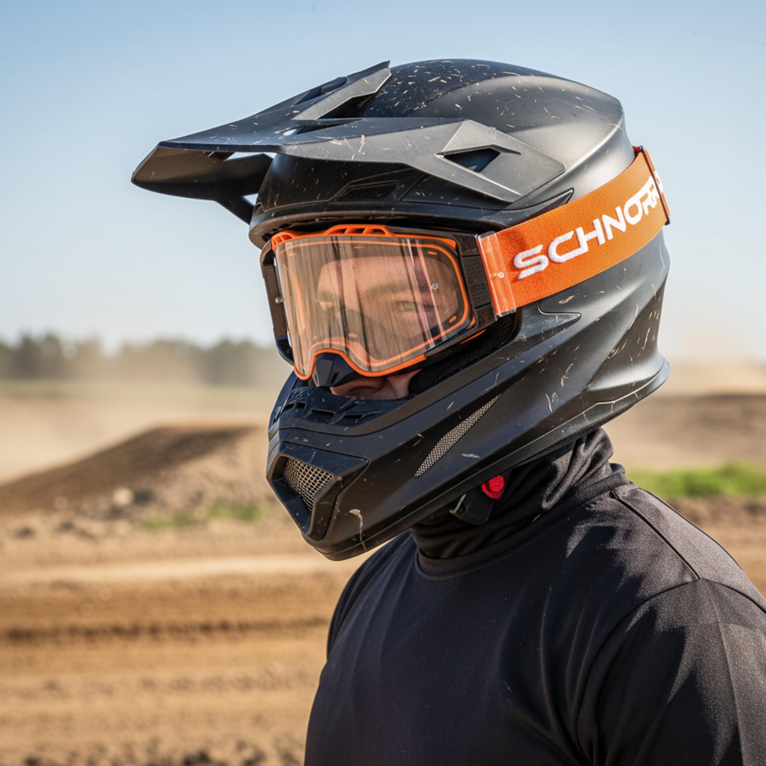SCHNORR MX Pro Gafas de motocross – antivaho, Tear-Off/Roll-Off Profesional Motocross Gafas MTB Dirt Bike ATV Gafas Crossbrille Seguridad Tactical Riding Motocicleta Gafas