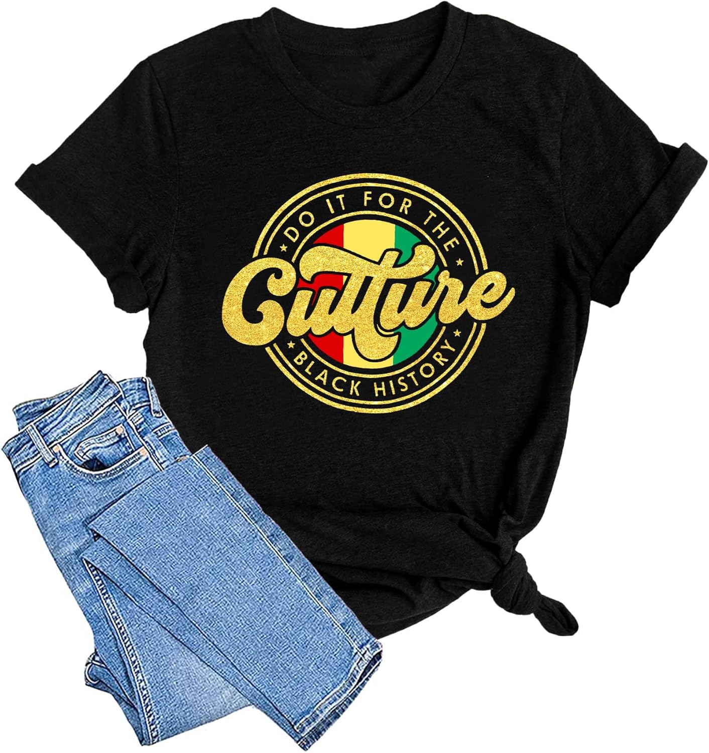 LAZYCHILD Black History Shirts for Women: Black History Month T-Shirts African American Shirt Culture Graphic Tee Tops - Image 4