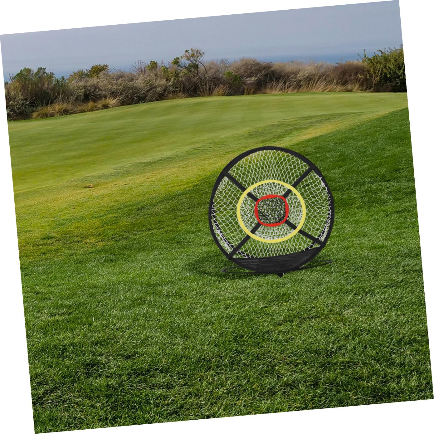 Rete da Allenamento per Golf Nera in Poliestere Pieghevole