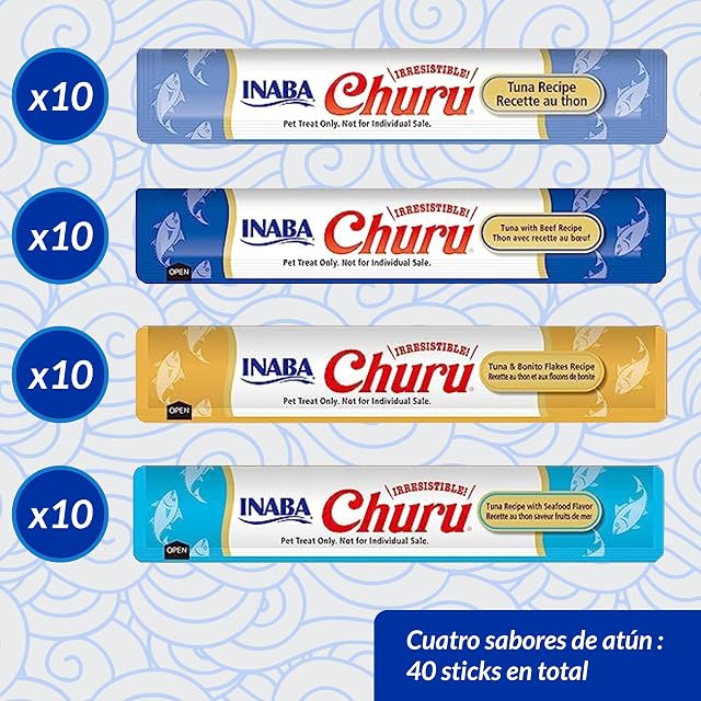 Foto 5 de 6 de Churu - Snack para gatos adultos Churu variedades atún 40 x 14 g