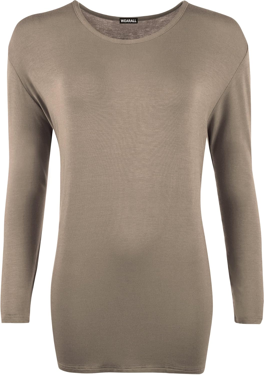 T-shirt Manches Longues Femme - Viscose Élasthanne - Taille 40 à 54 | WearAll - Basique Confortable