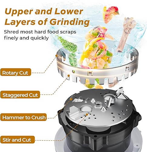 Miniatura 4 de TECASA Trituradores de basura de 34 HP con reducción de sonido, alimentación continua, sistema de molienda de residuos de alimentos de acero