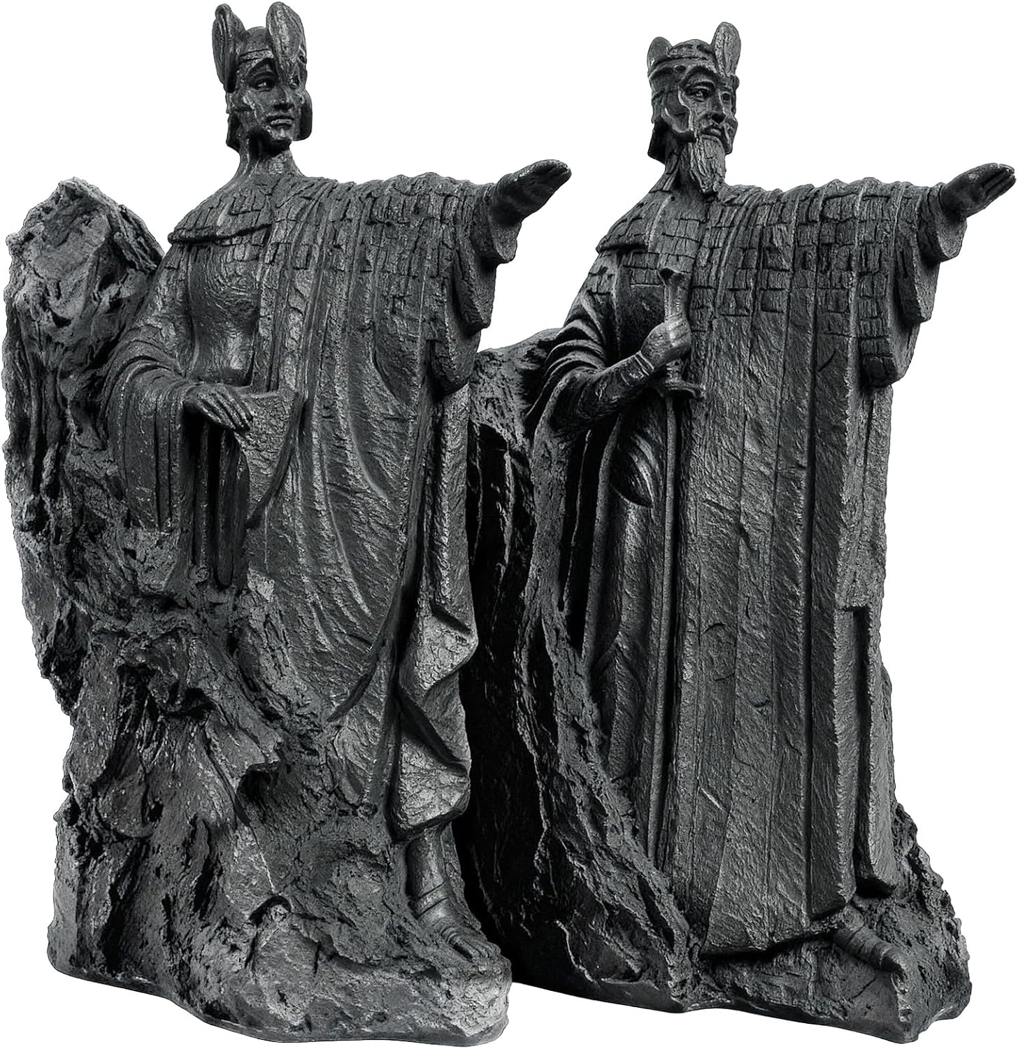 Large Decorative Bookends 9.5", Epic Fantasy-Themed Resin Book Ends for Shelves, Heavy-Duty Book Stopper Dividers - Middle-Earth Inspired Decor for Office/Library/Home (Large (9.5 inch))