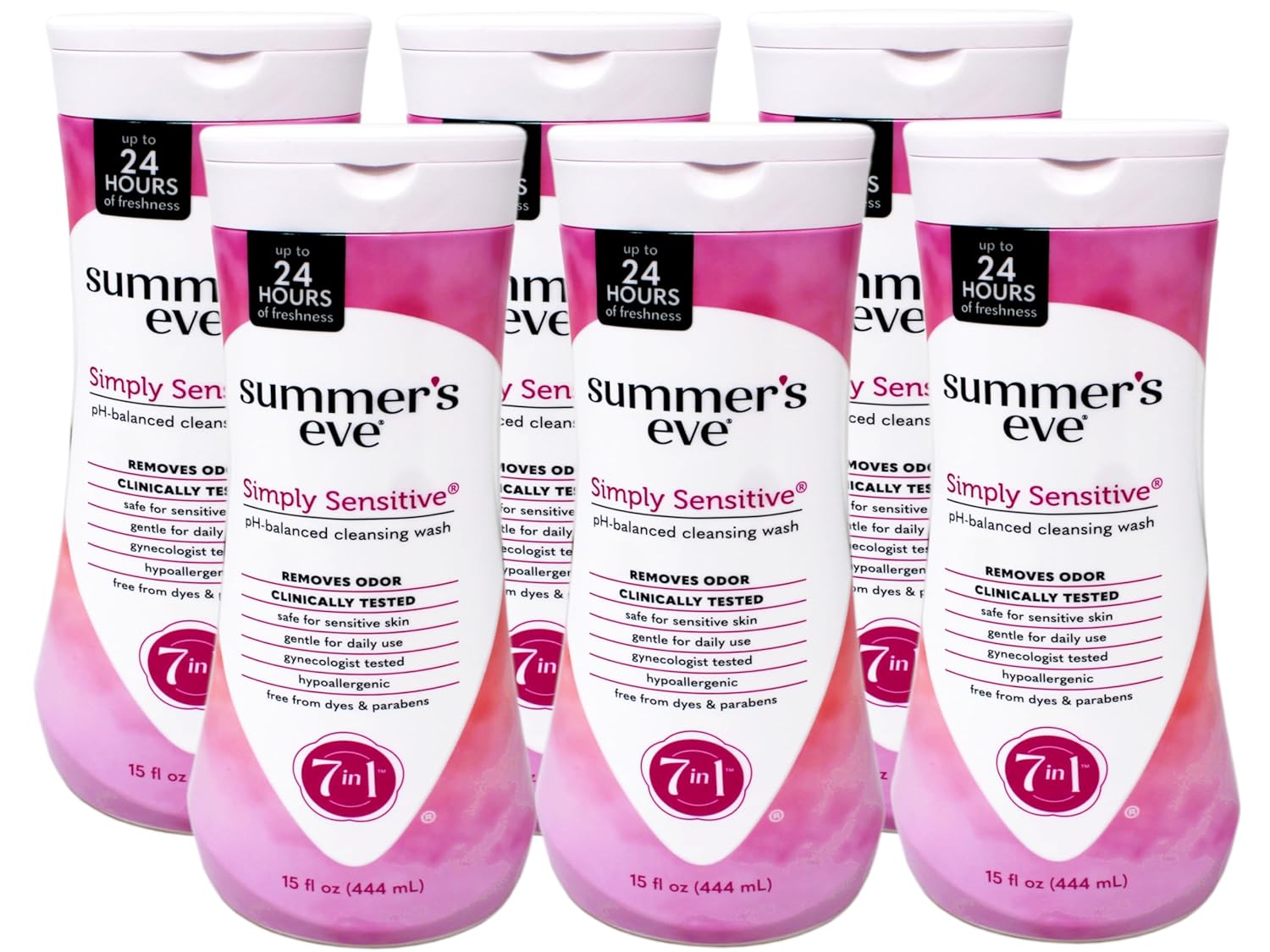 Summers Eve Cleansing Wash 15 Ounce Simply Sensitive (444ml) (6 Pack)
