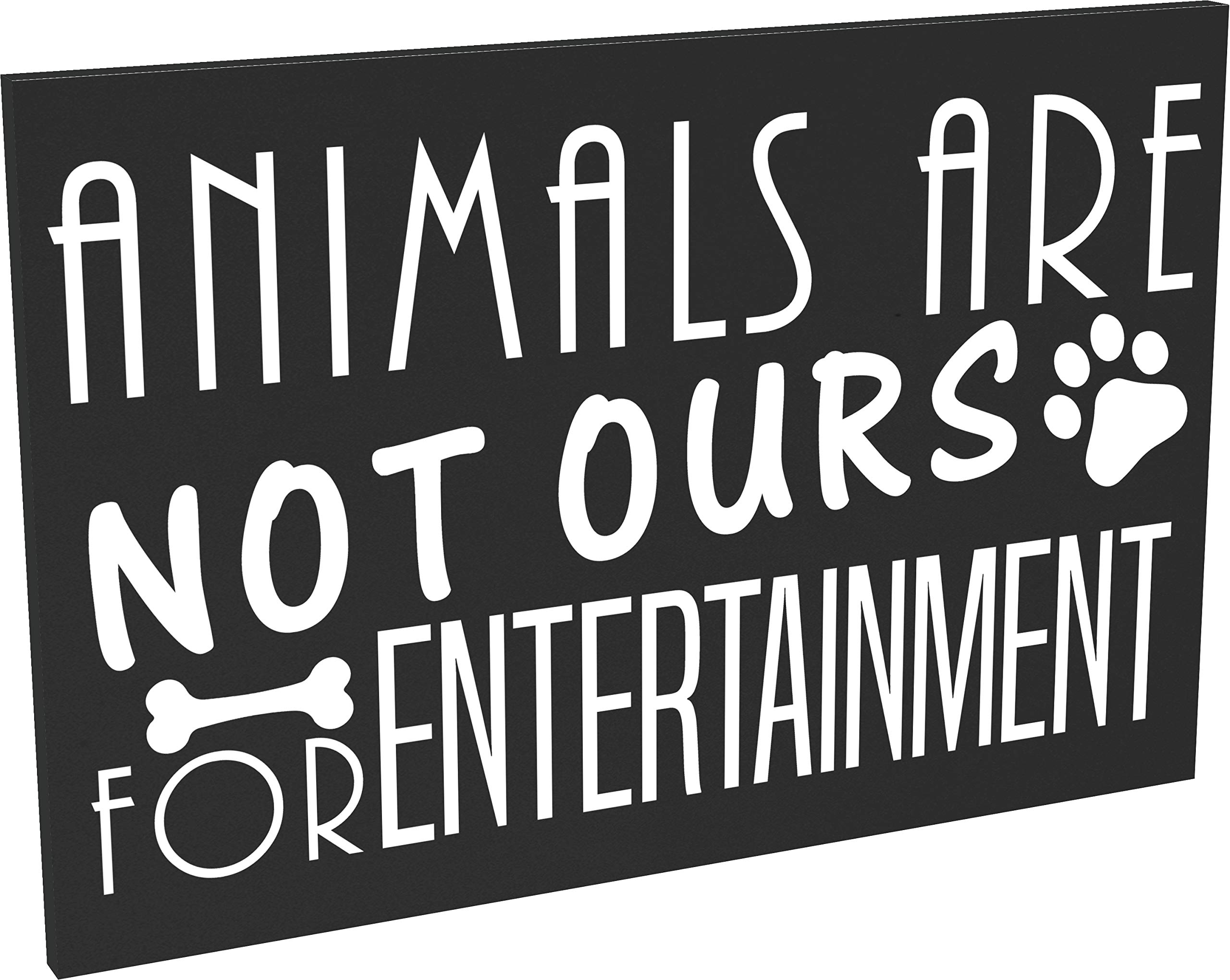 Hippowarehouse Animals Are Not Ours For Entertainment printed Fridge Magnet Hardboard 50.8mm x 76.2mm