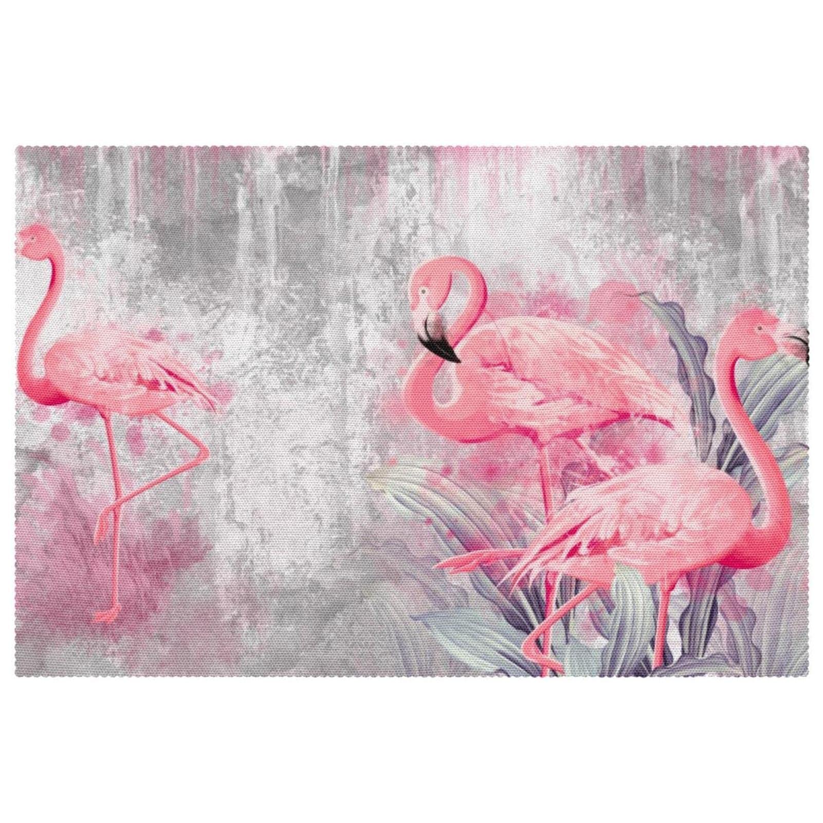 Set de table flamant rose de qualité supérieure lot de 6 design élégant salle à manger 45cm