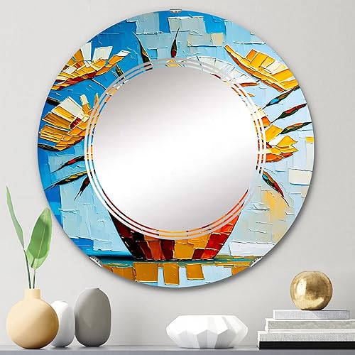 Miniatura 7 de DesignQ Still Life - Espejo de tocador, espejo de baño, espejo de pared para sala de estar, dormitorio, espejo ovalado, grande, 20 x 30 pies, 24 x