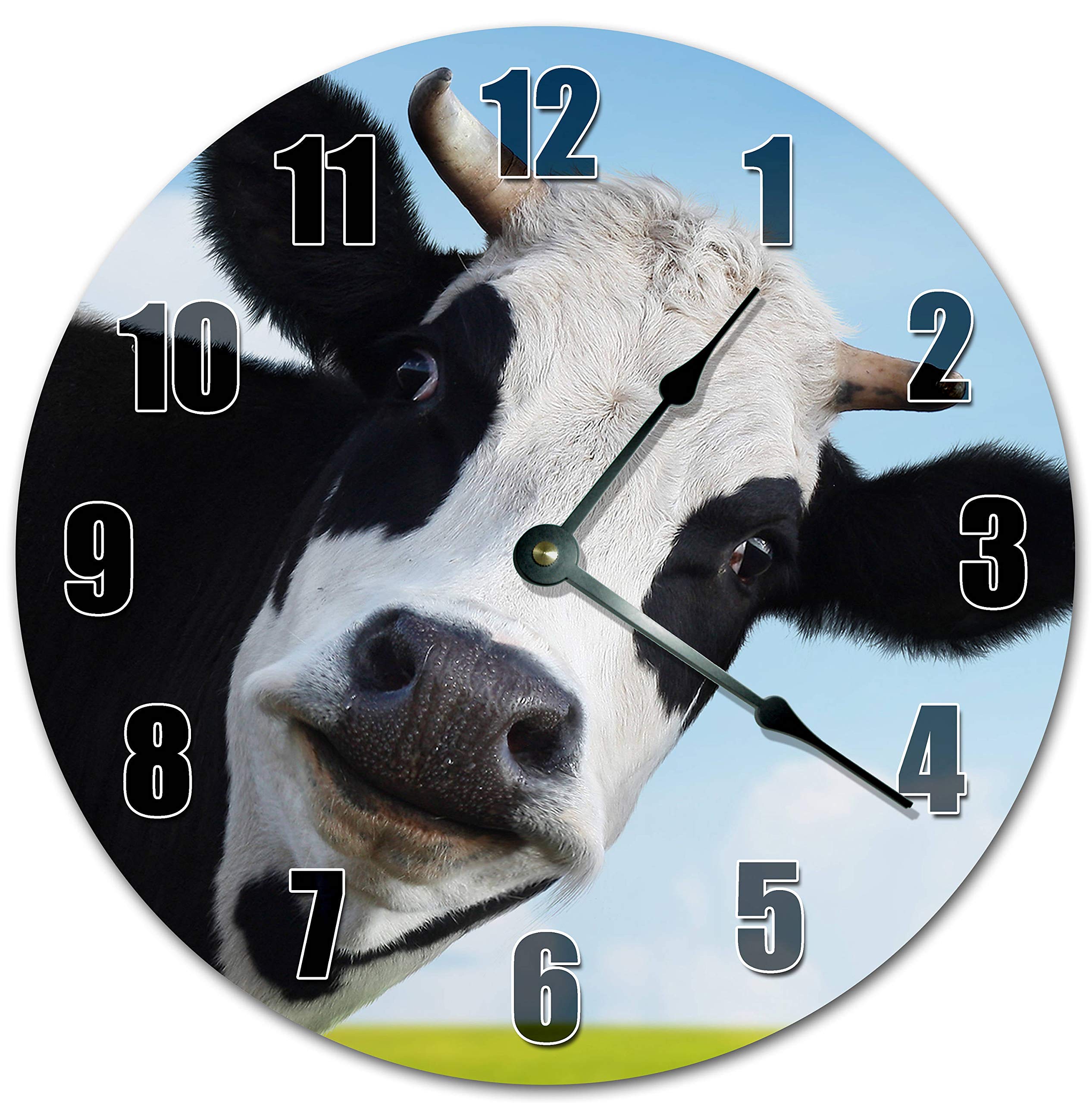 Horloge de décoration pour la maison en forme de vache, cadeau en bois pour la chambre