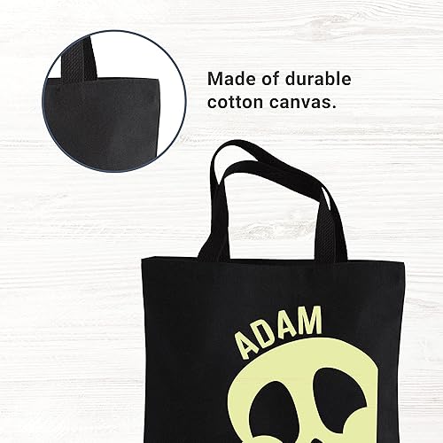 Miniatura 5 de Let's Make Memories Bolsa de regalo personalizada que brilla en la oscuridad para Halloween, bolsa de truco o trato, diseño de calabaza, 13 pulgadas