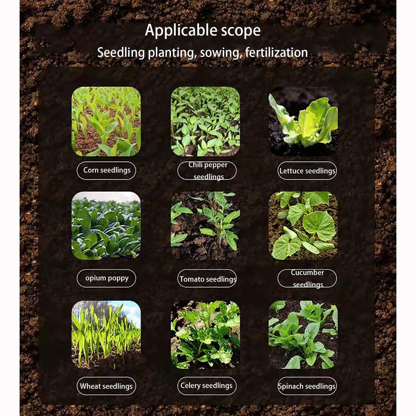 FAXIOAWA Spanditore Manuale per seminatrice da Giardino in Acciaio Inossidabile per Semina da Giardino, seminatrice da Giardino, spandiconcime per trapiantatrice