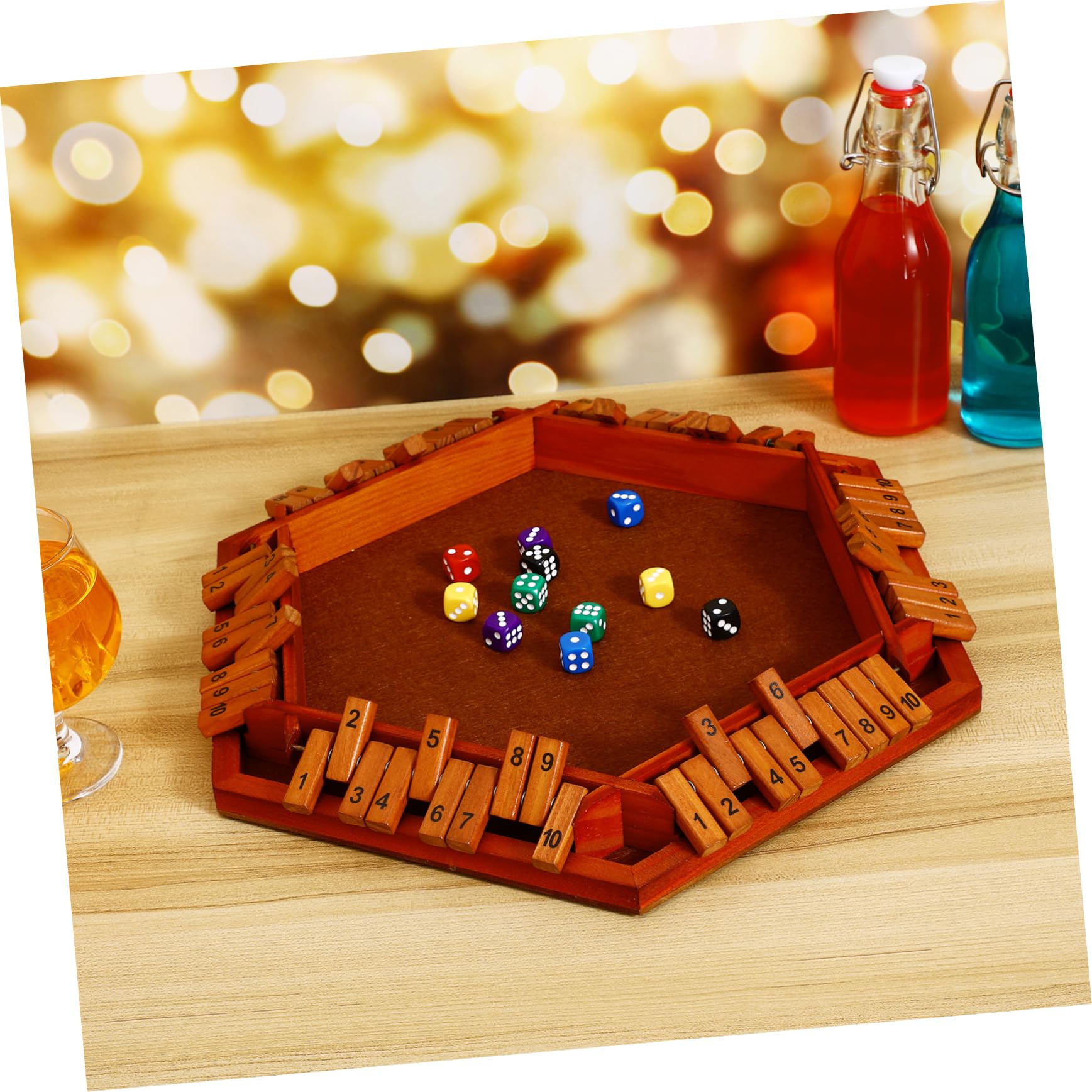Juego de Mesa de Madera de 6 Caras para Matemáticas