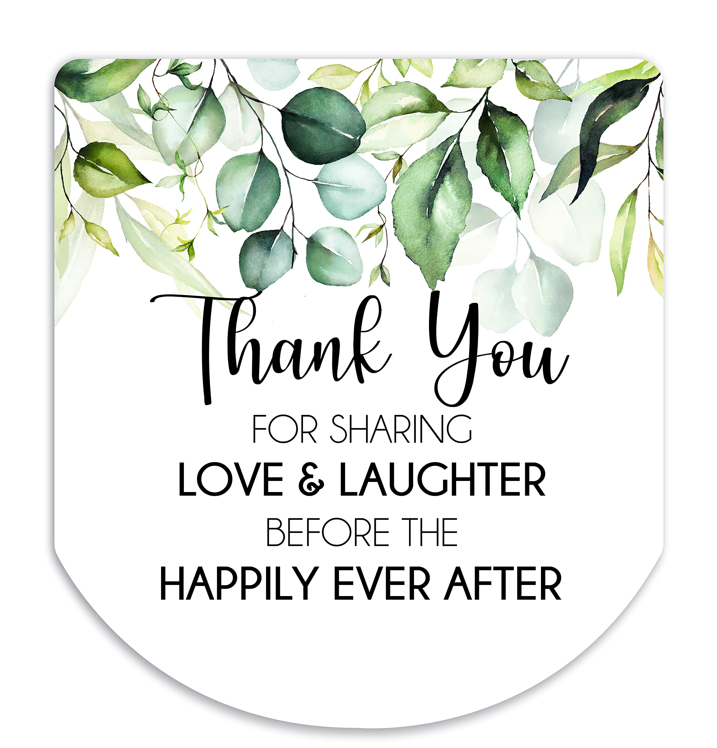 Greenery Stickers and Party Favors (Wedding Hand Sanitizer Stickers 60 COUNT)