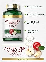Vista 4 de Carlyle Cápsulas de vinagre de sidra de manzana 450 mg 200 píldoras Suplemento sin OMG, sin gluten