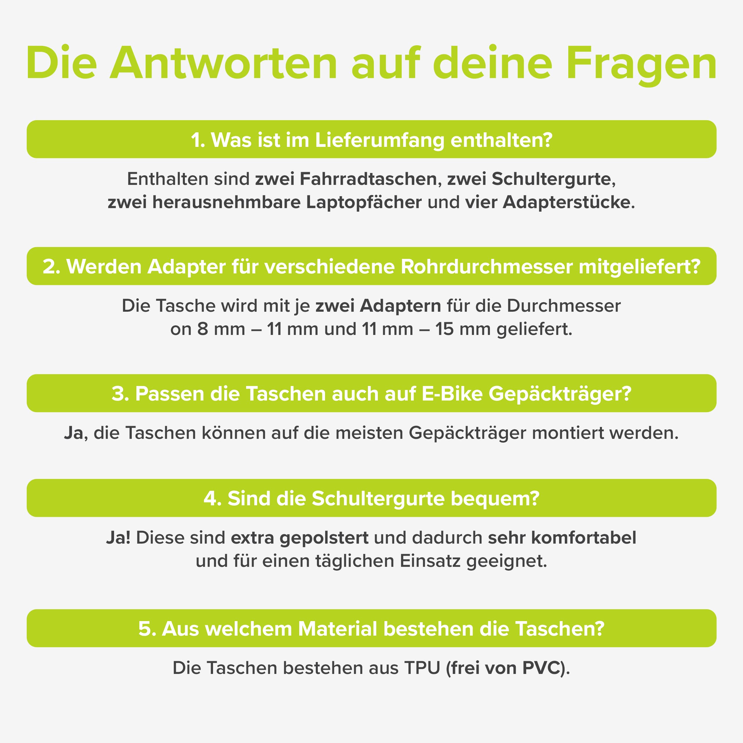 VELMIA Fahrradtasche für Gepäckträger I mit praktischem Tragegriff I 100% Wasserdicht fahrradtasche gepäckträger, gepäckträgertasche, Fahrrad Taschen hinten