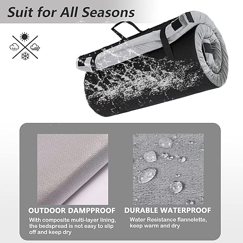 Miniatura 9 de Betterhood Memory Foam Camping Mattress  Potable Backpacking Sleeping Pad WWaterproof Cover & Carry Bag  Roll Up Cot Mattress for Floor,
