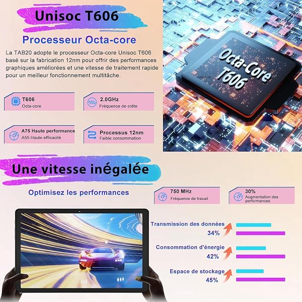 Dghrti Tablet 10 Pulgadas Android, 22GB RAM+128GB ROM (1TB TF), Octa-Core, 8000mAh, Widevine L1, Dual WiFi, BT 5.0, Face ID, 5MP+8MP, con Carcasa MetÃlica, Teclado y Ratón-Grey - 5