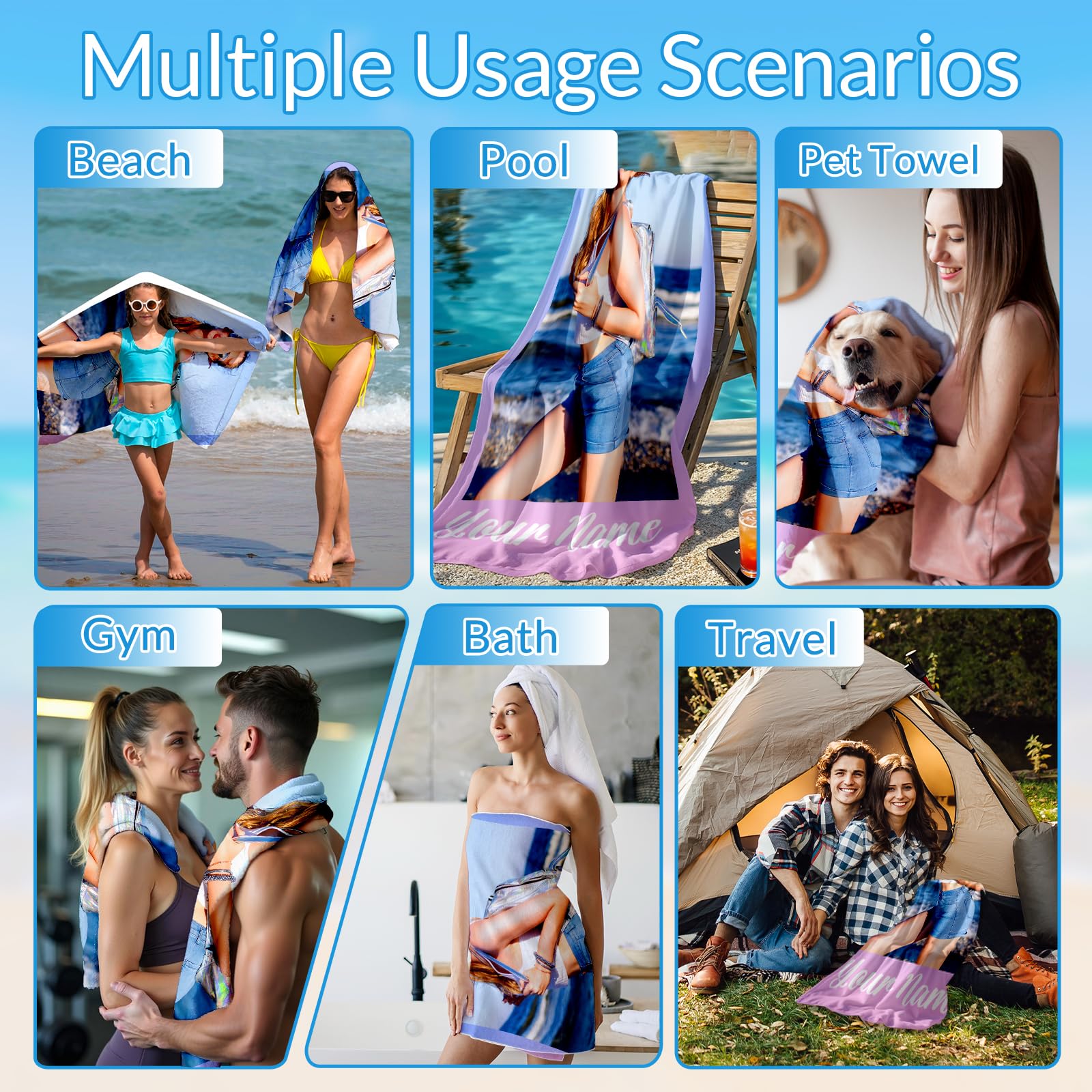 Amazon.com: AIOMXZZ Custom Beach Towel, 40