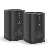 Medify MA-14 Air Purifier with True HEPA H13 Filter &vert; 428 ft² per Hour for Smoke&comma; Odors&comma; Pollen&comma; Pets &vert;Removal to 0&period;1 Microns &vert; Black&comma; 2-Pack