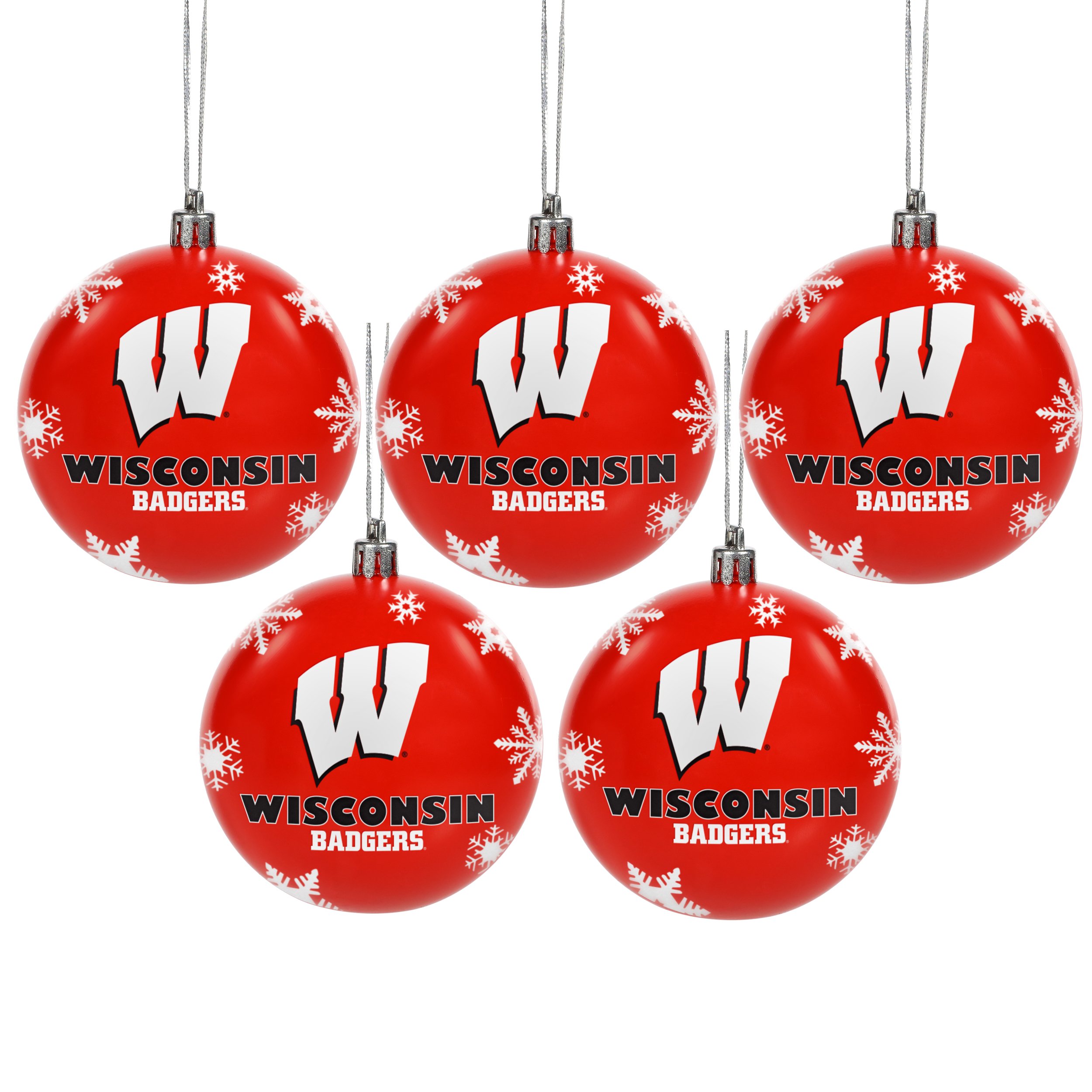 Boules incassables Wisconsin 2016 lot de 5 pour decoration de sapin