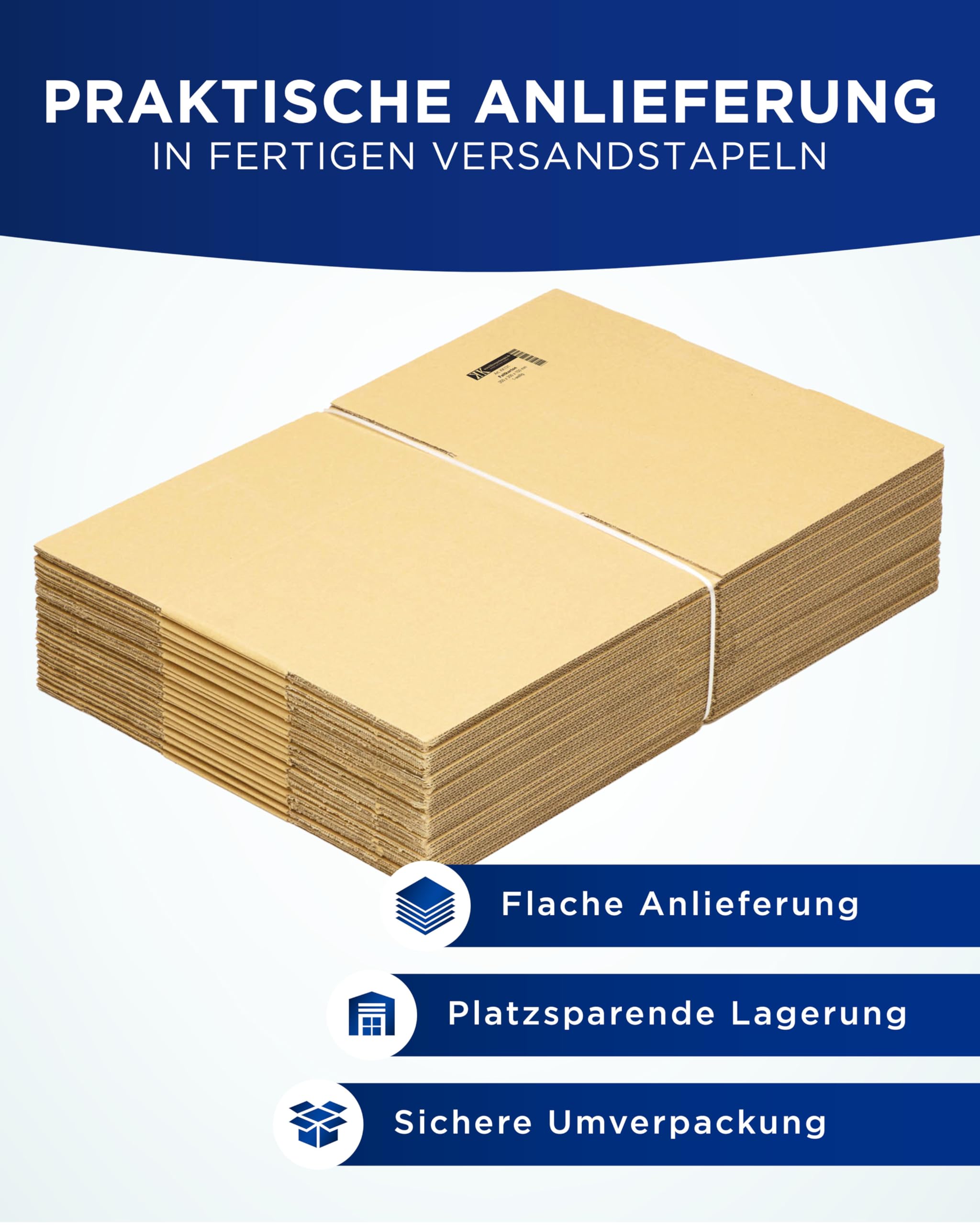 KK Verpackungen Versandkartons 350 x 300 x 150 mm Braun 1-wellig (Außenmaß 356 x 306 x 160 mm) | 25 Stück, Faltkartons Kartons geeignet für Versand als DHL Paket DPD Hermes GLS Paketklasse M (KK131)