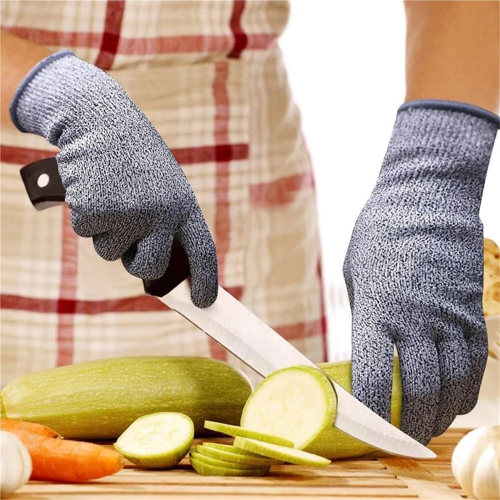 4 pares de guantes jardinería resistentes a los arañazos cocina protección seguridad for corte vidrio for jardineros Para jardinería(S)
