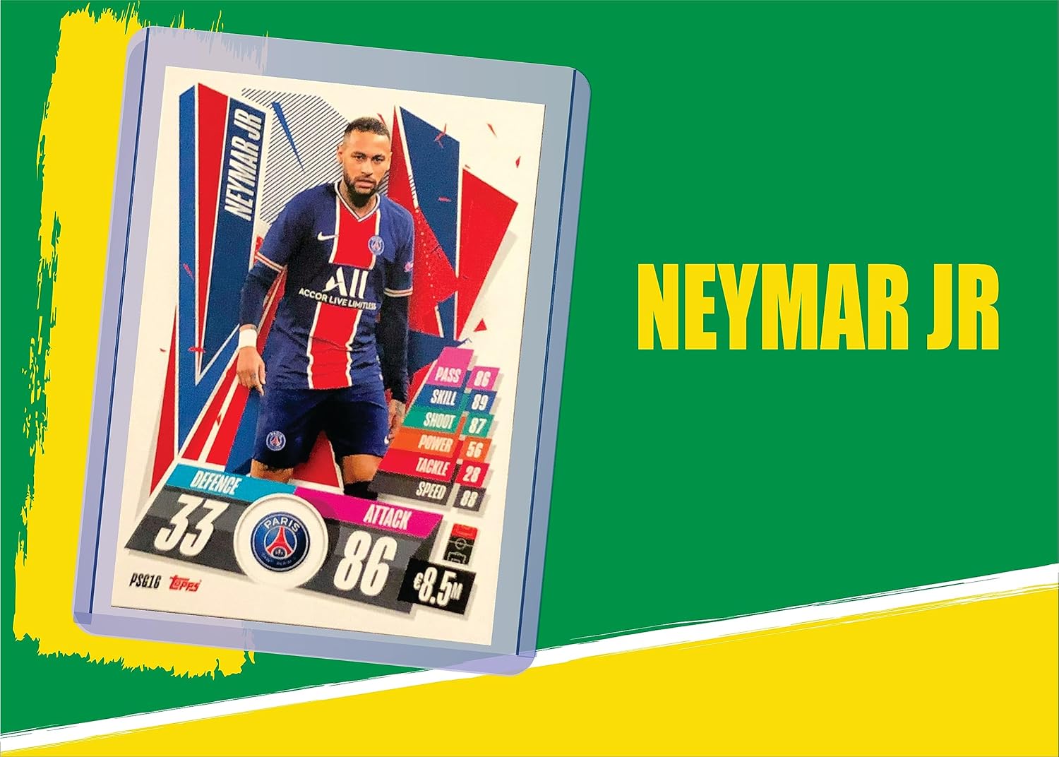 Neymar Jr. (5) Assorted Soccer Cards &/or Sticker Cards Gift Pack