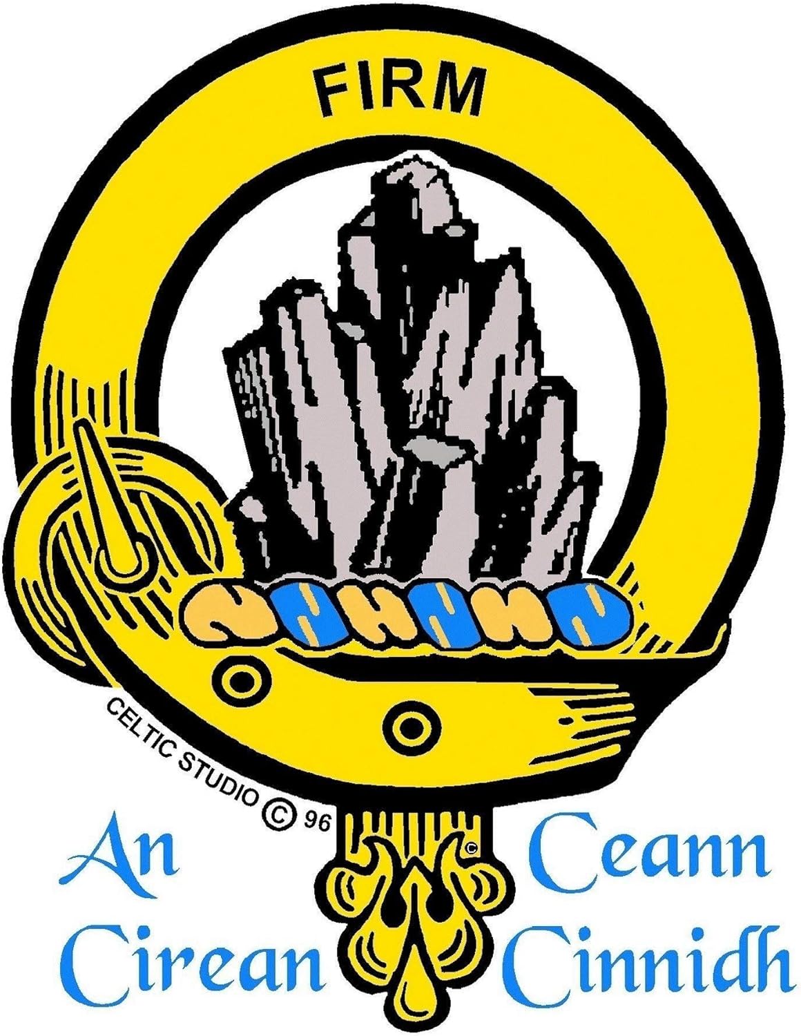 Scottish Clan Crest Sgian Dubh ~ Dalrymple