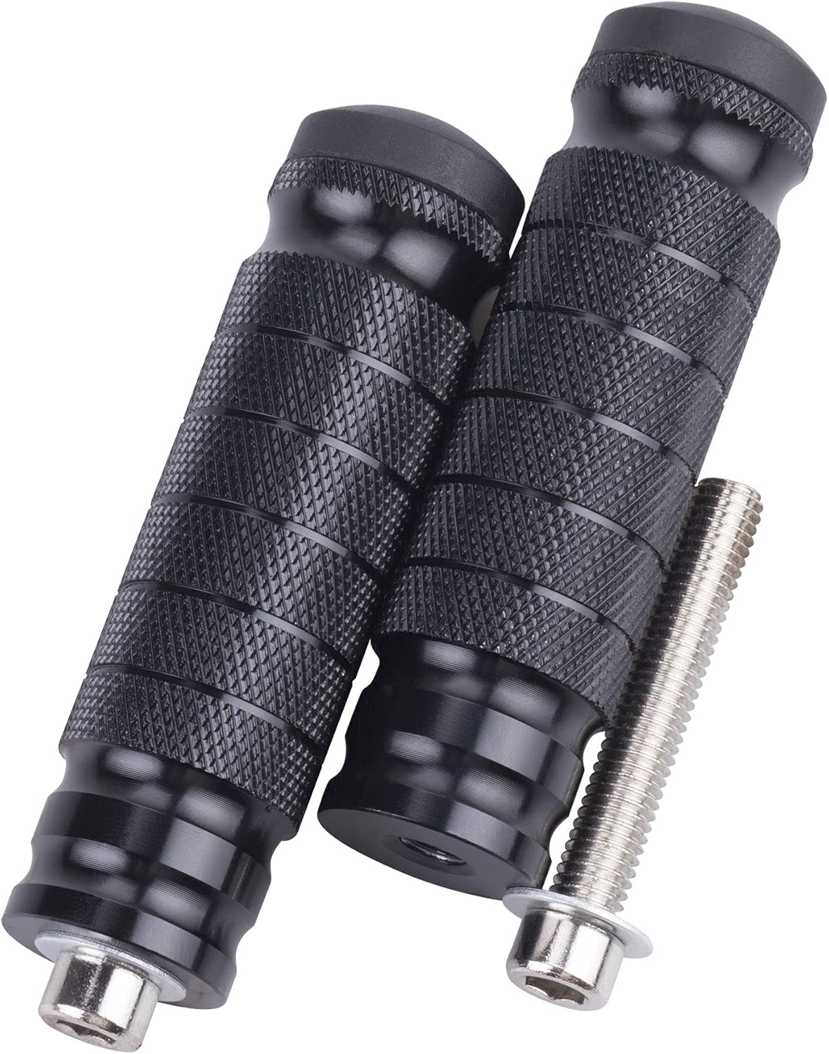 Universal 8mm Foot Pegs CNC Aluminum Install Bolts Motorcycle Rearsets Footrest Footpegs Compatible with YAMAHA Honda Suzuki Kawasaki Ducati Aprilia