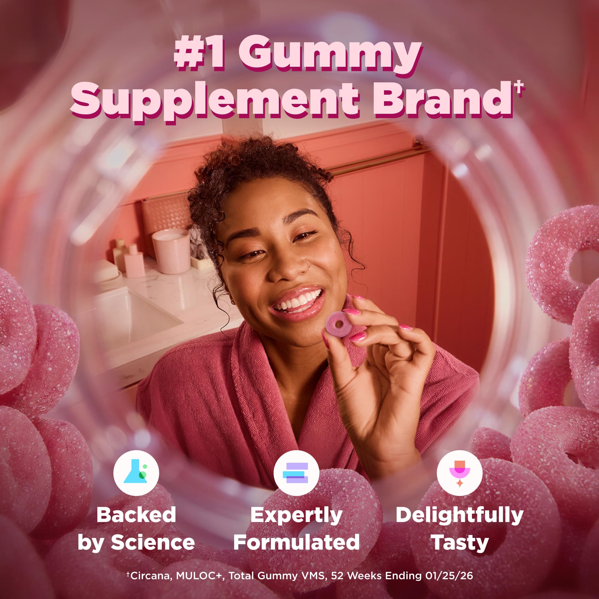 OLLY Period Hero Gummies, PMS Support Supplement,* Cran-Raspberry- 60 Count — Amazon image 5