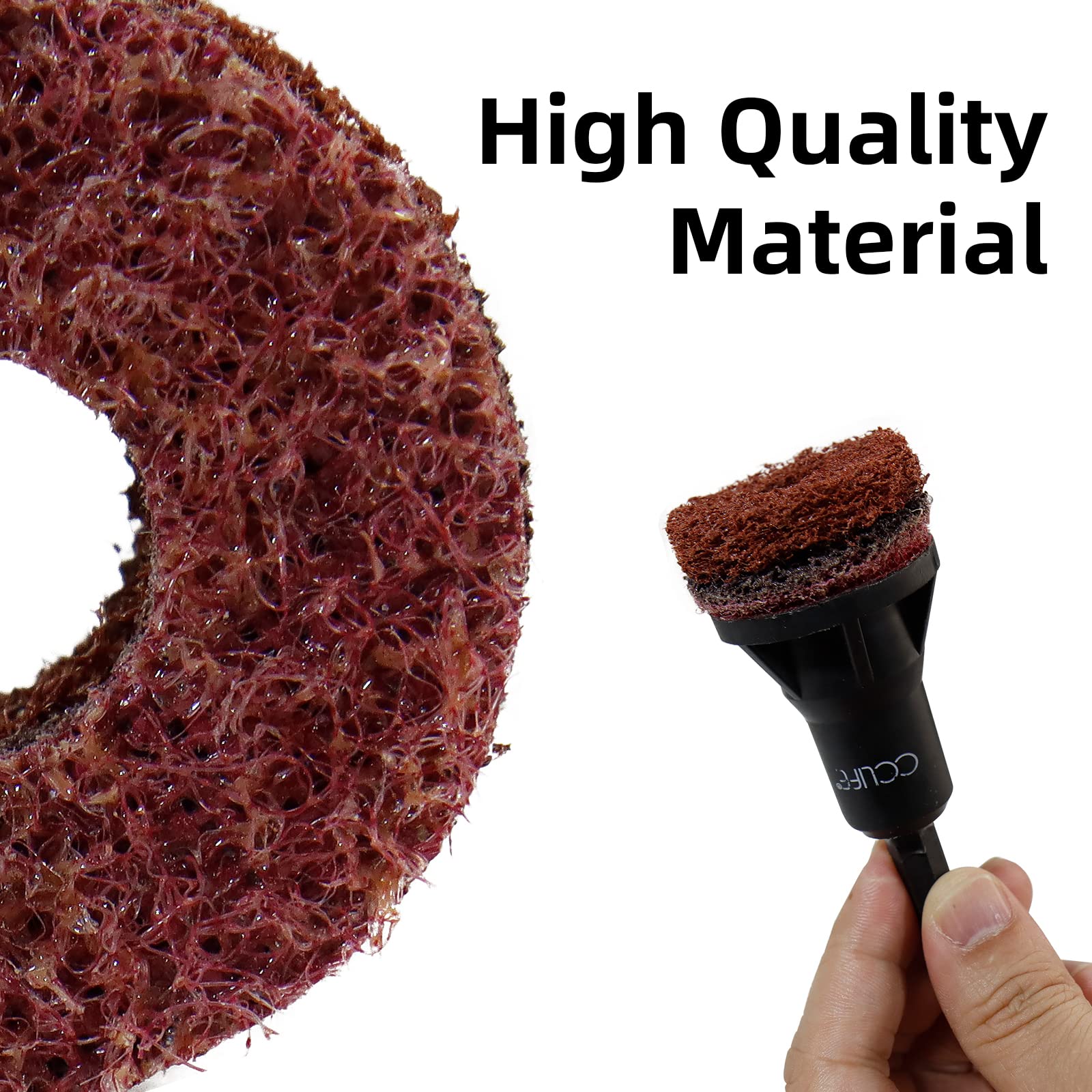 Brosse De Nettoyage Pour Moyeu De Roue – Diamètre Intérieur 90 Mm, Extérieur 150 Mm – Pour Jantes Et Moyeux – Compatible Clé à Choc 1/2'' – Inclut Disque De Rechange