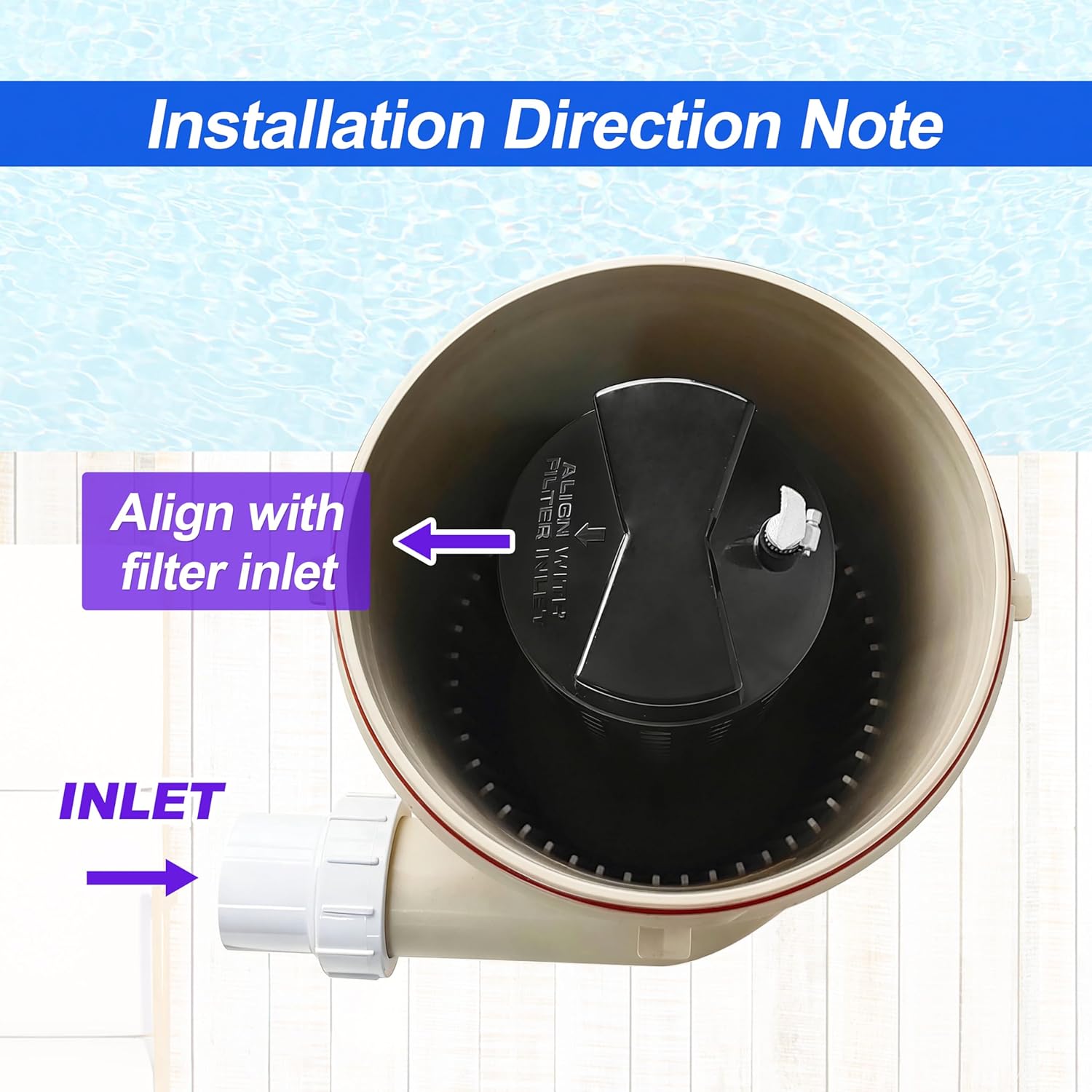 59053800 Center Core Replacement for EC-160353,EC-160355 150/175/200 sq.ft Clean and Clear Pool Filter