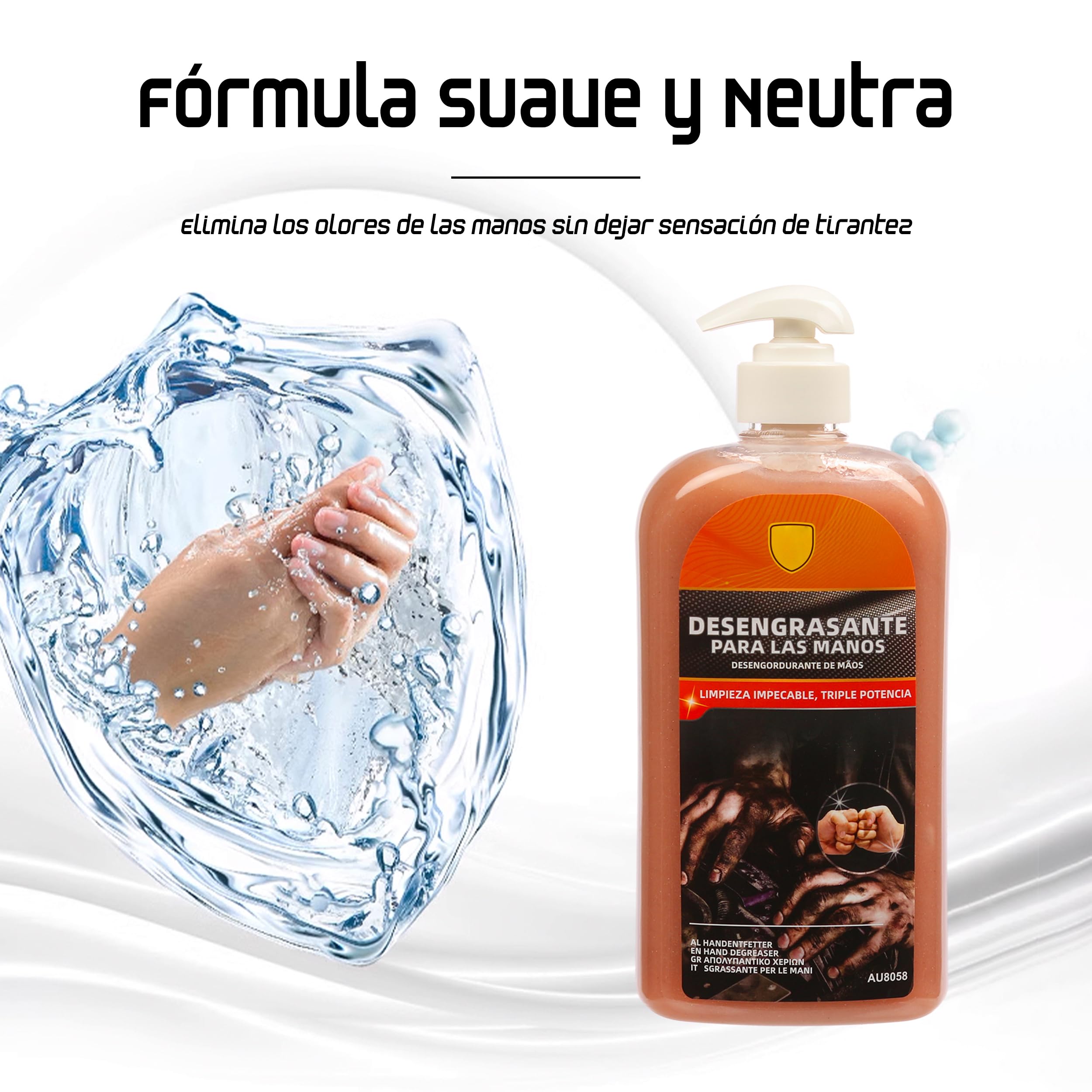 Gel Desengrasante para Manos 1L Profumado con Partículas para Mecánicos - Pack 1