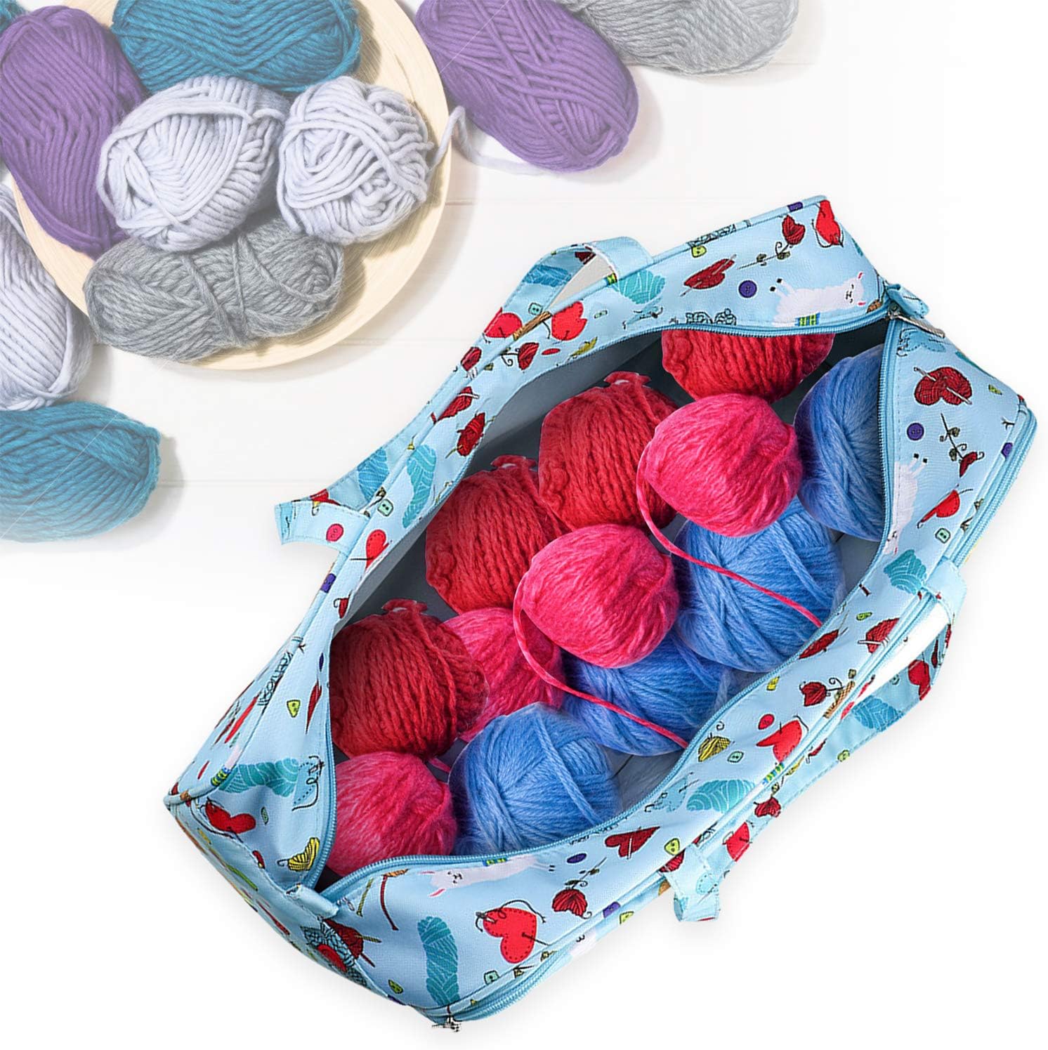 MUNEFE Crochet Storage Bag, Crochet Hook Bag, Knitting Needle Bag, Suitable for Accommodating Various Crochets