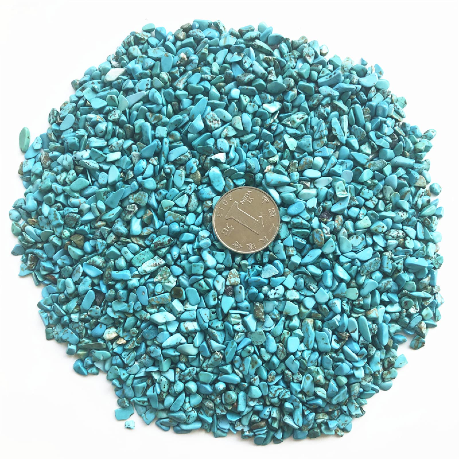 Ghiaia for Acquario in Pietra Grezza lucidata con Roccia Turchese Naturale da 100 g Raccolta domiciliare