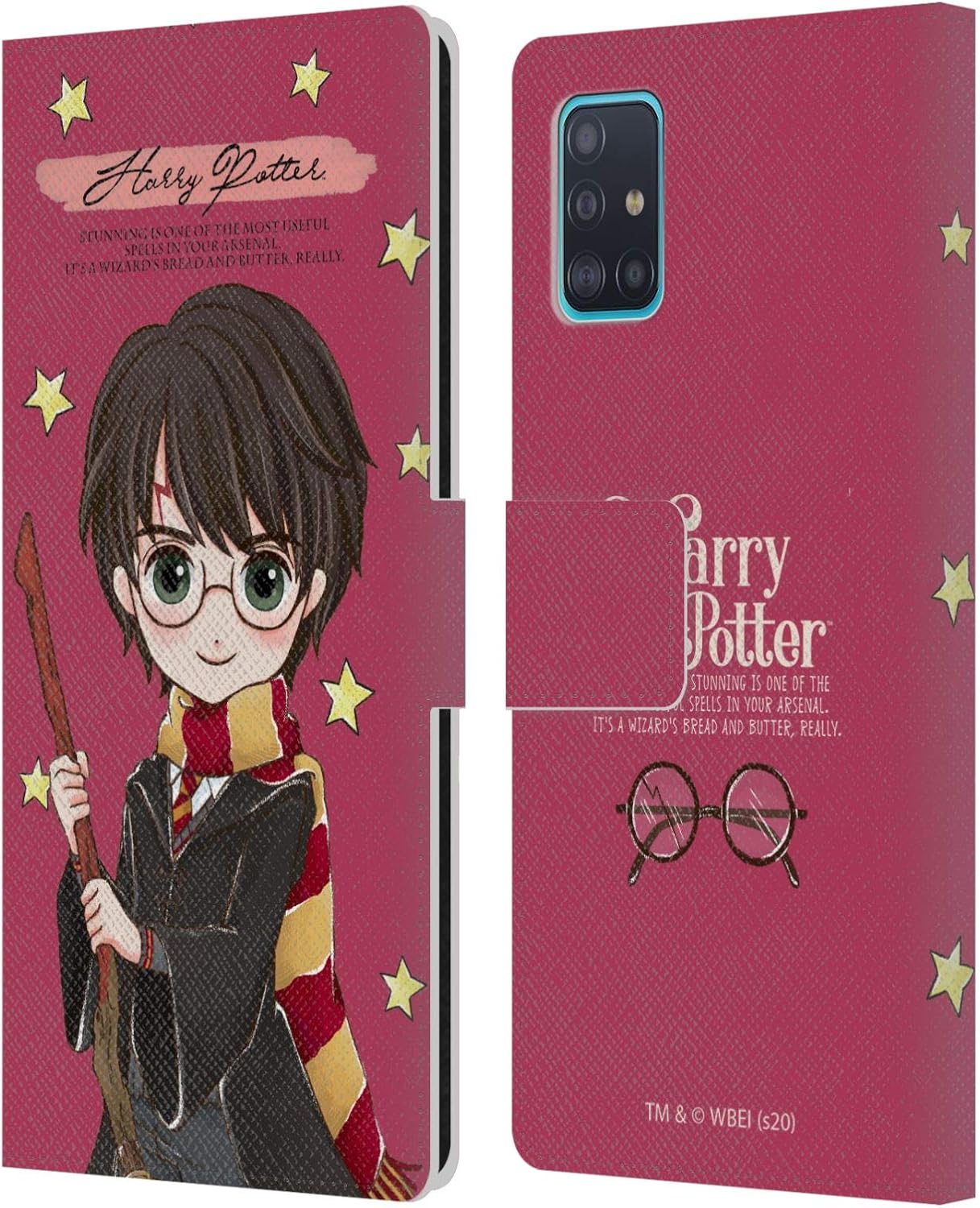 Head Case Designs Officially Licensed Harry Potter Harry Deathly Hallows XXXVII Leather Wallet Case Compatible with Samsung Galaxy A51 (2019)