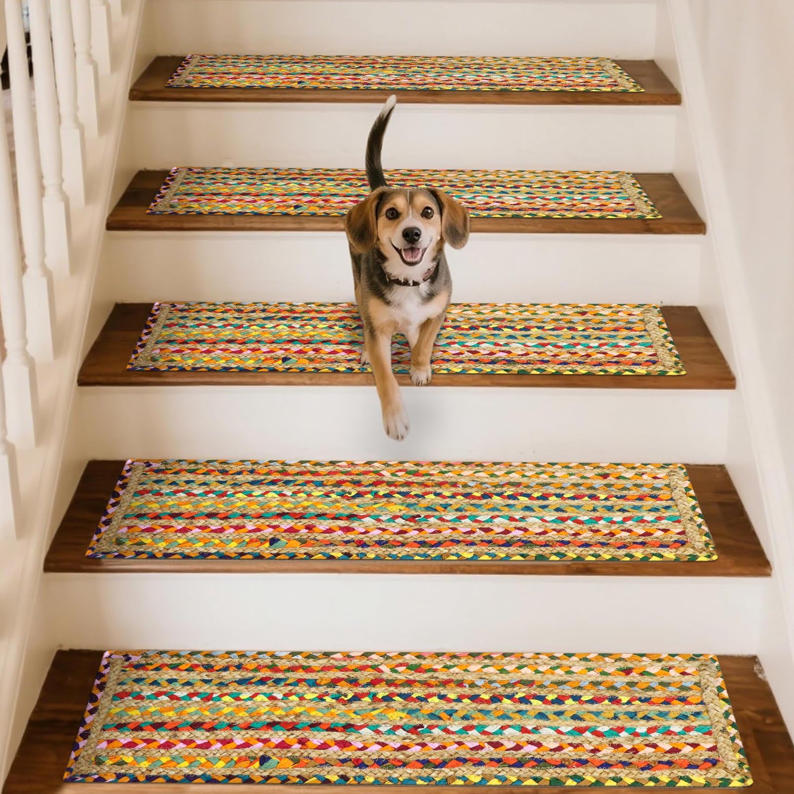 Tapis de marche en jute texturée de coton Kilim | L'excellence du tissage plat