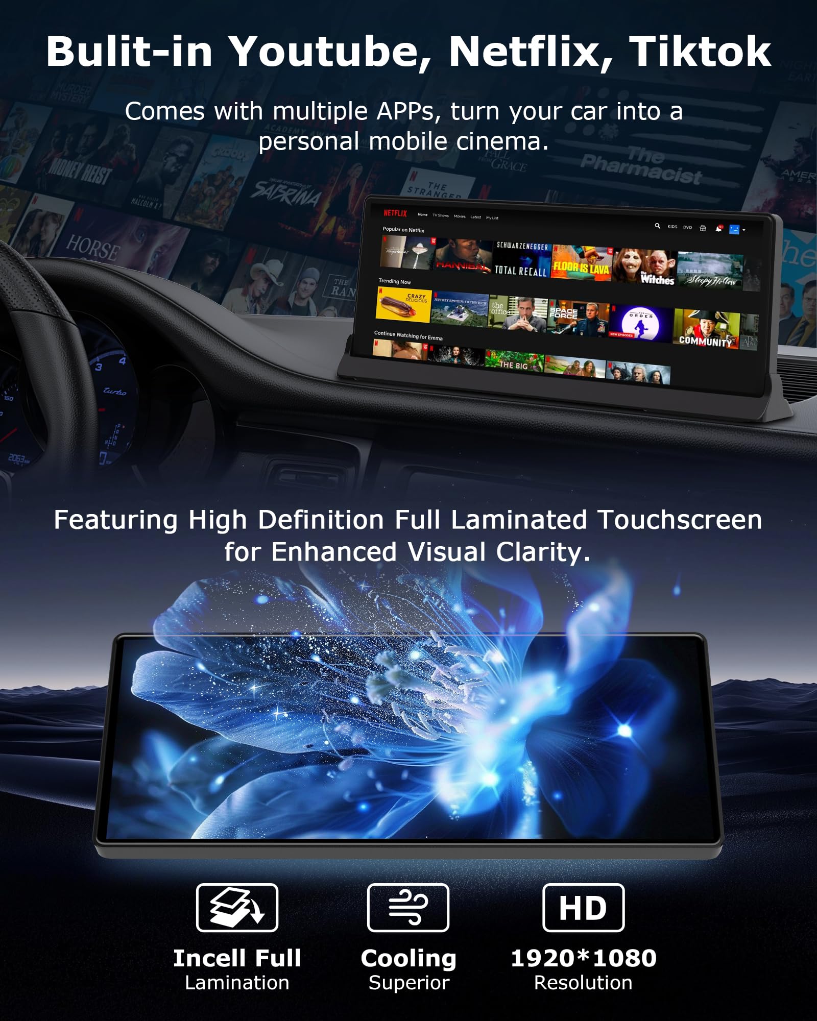 Adaptor USB-C 4 in 1 per Carplay Android Auto 10.26 Pollici - Dettaglio