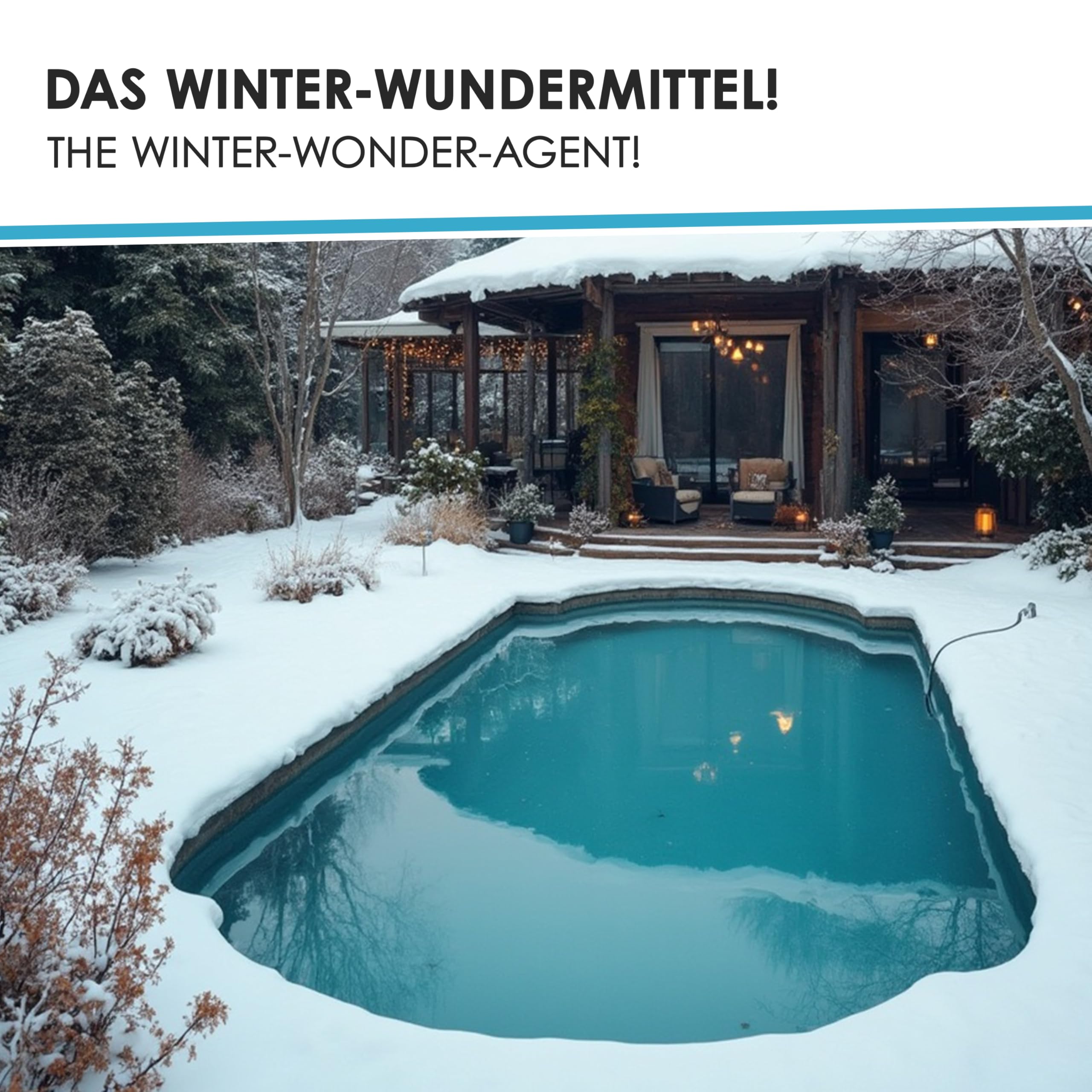 Effektiver Winter Booster 5L | Pool Wintermittel | Winterschutzmittel für Pools | Wintermittel für Pool | Pool Überwinterungsmittel Algizid | Einfache Winter Poolpflege