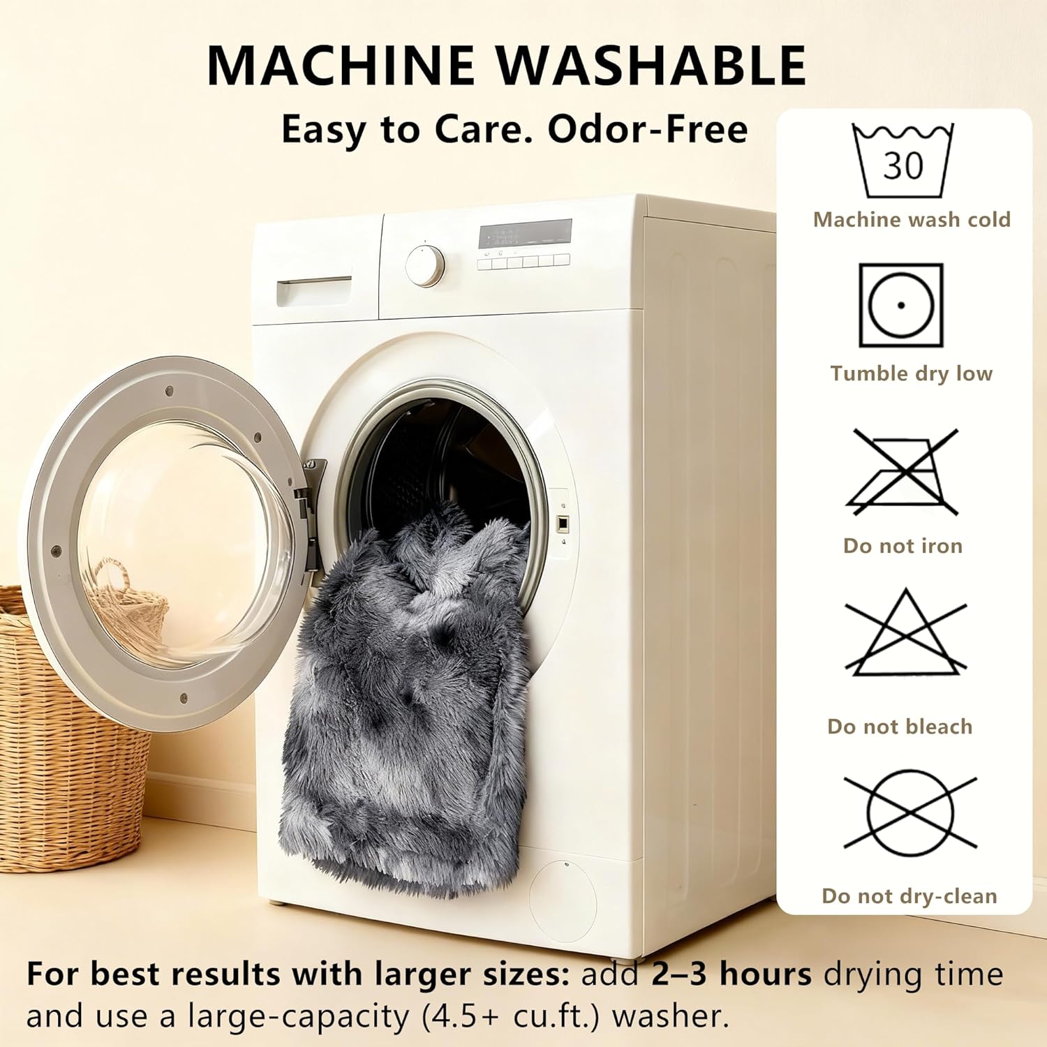 gogobunny Waterproof Dog Blanket for Couch & Furniture Protection - Super Soft Reversible Throw for Large Dogs & Cats, Calming Washable Fur & Sherpa Pet Blanket(60x80 Inch, Tie-dye Grey) - Image 6